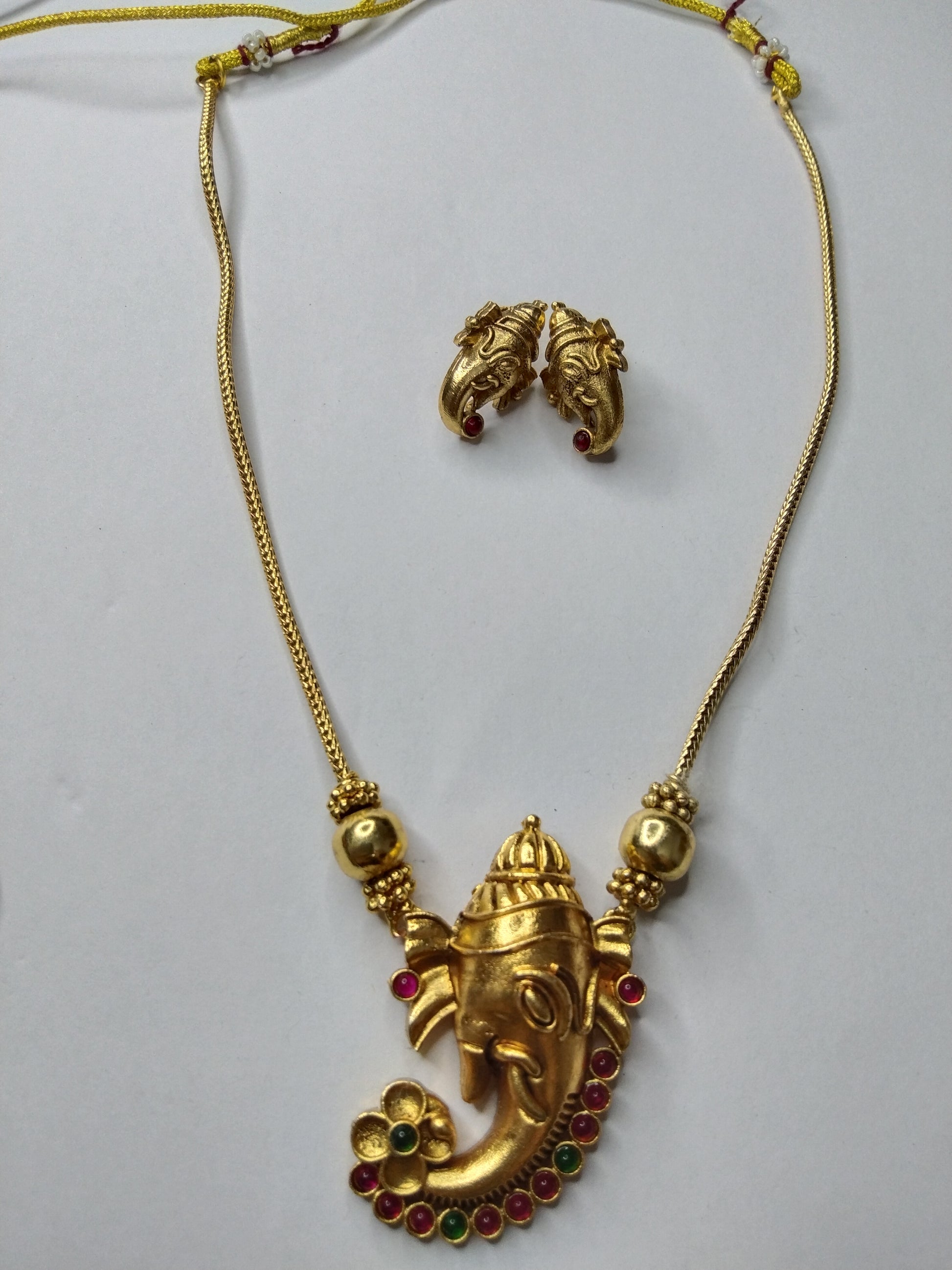 Ganesh Pendant Necklace Set