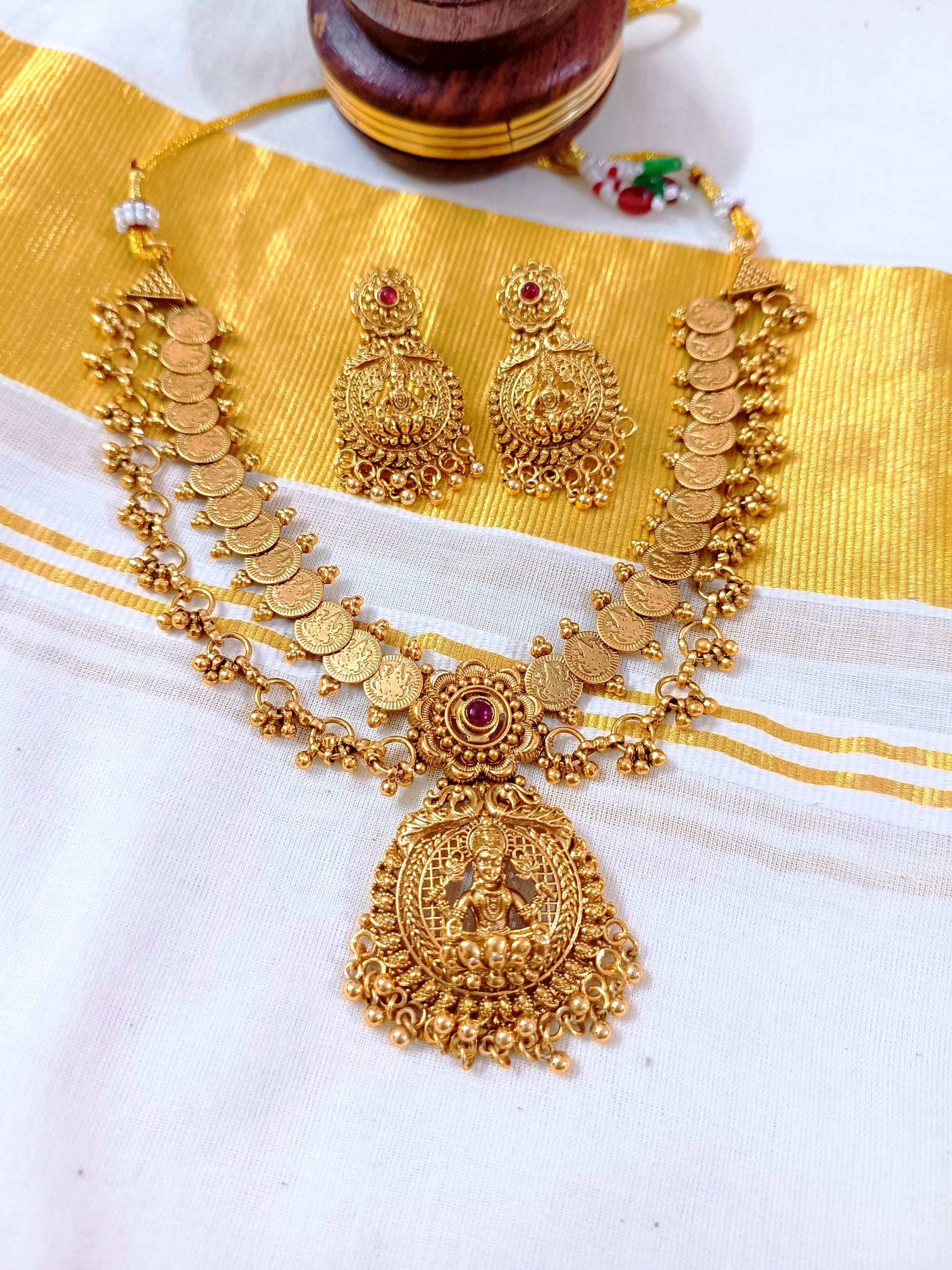 Lakshmi Coin Necklace Set V4