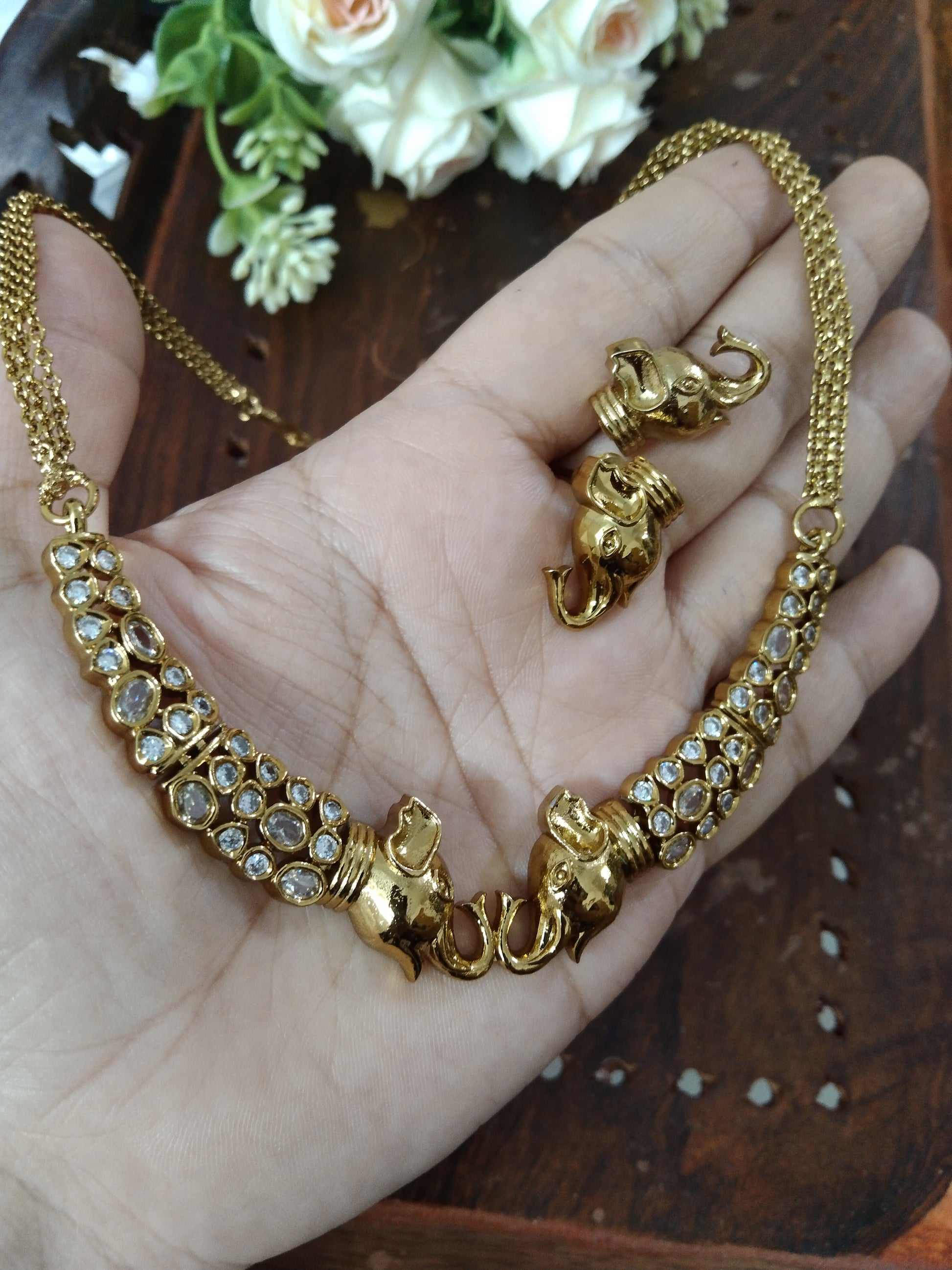 AD elephant Necklace Set
