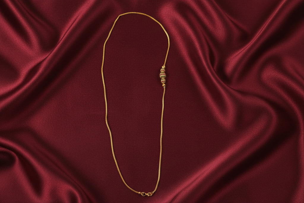 Micro Polish AD Ball Mugappu Chain Set