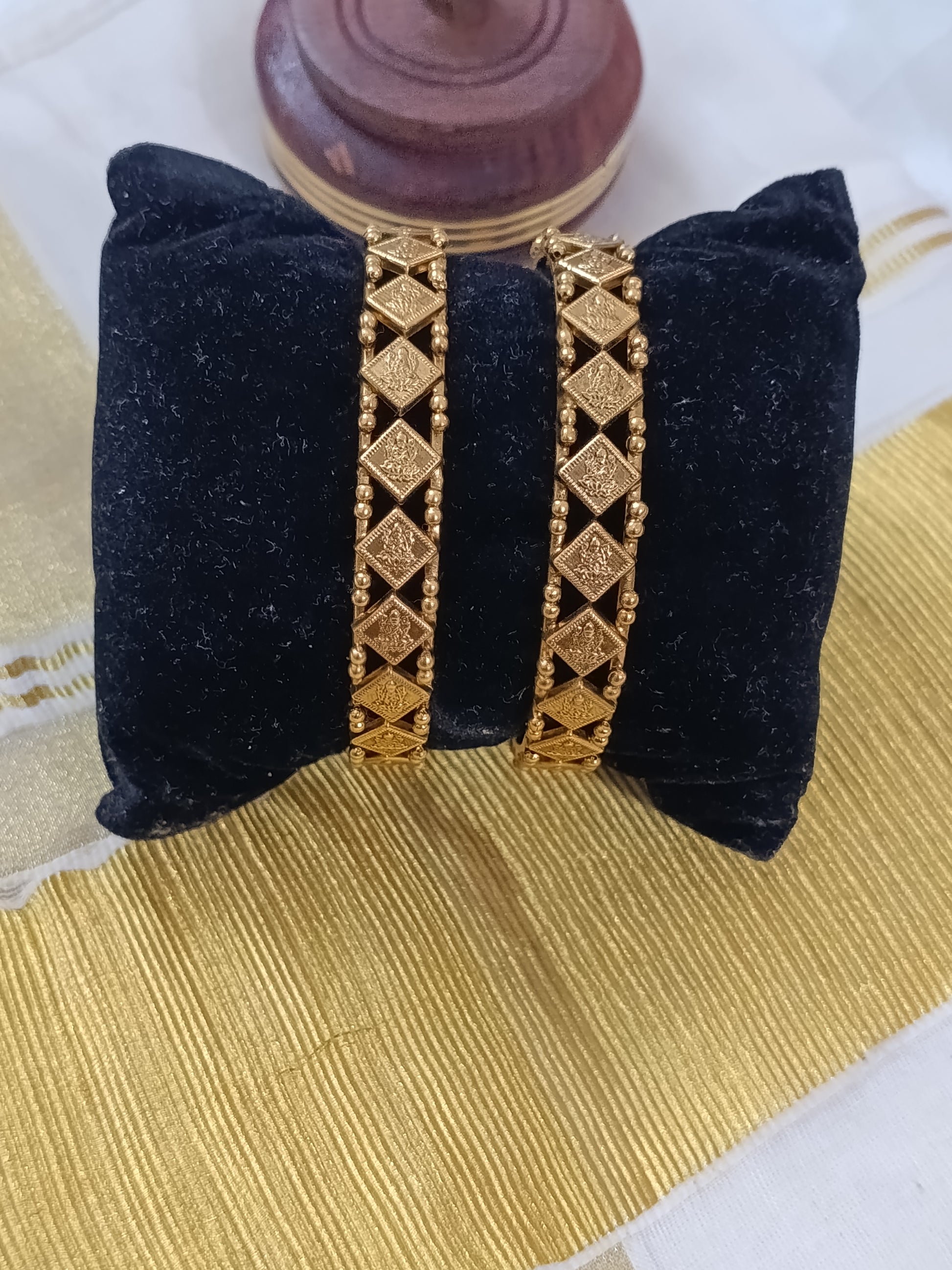 Matte Finish Lakshmi Bangle of 2 V2