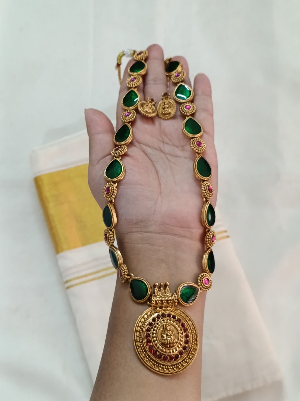 Palakka Lakshmi Long Necklace Set V2