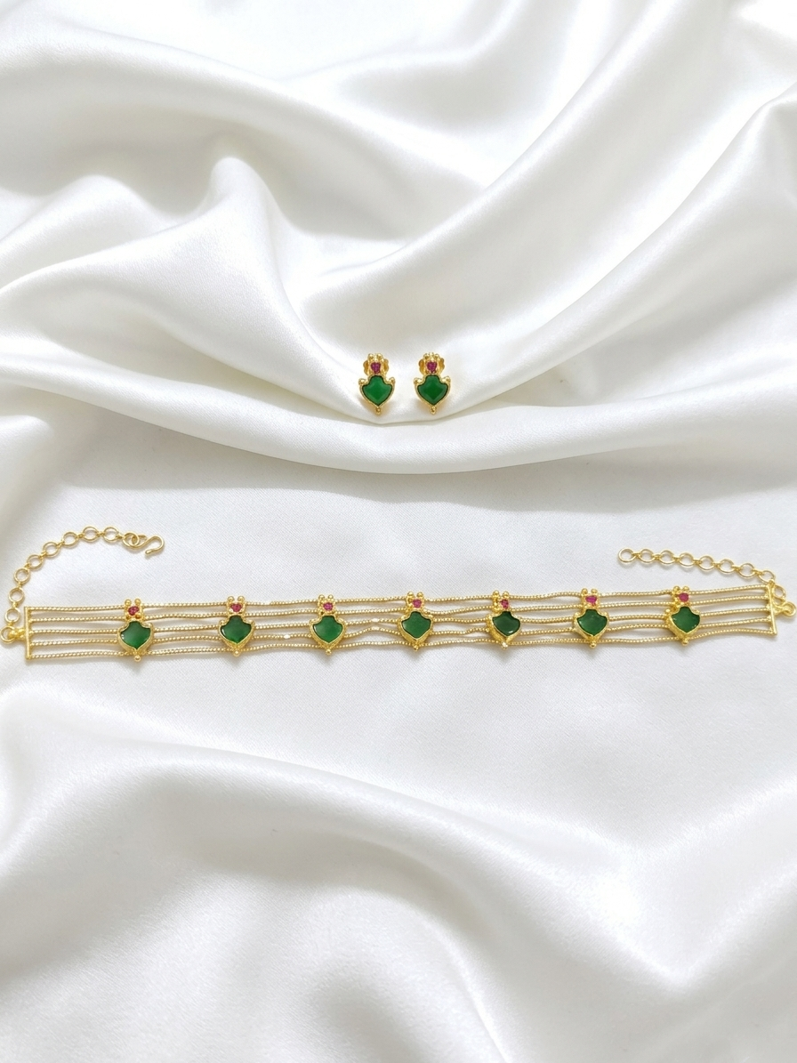 Micro Polish Palakka Choker Set