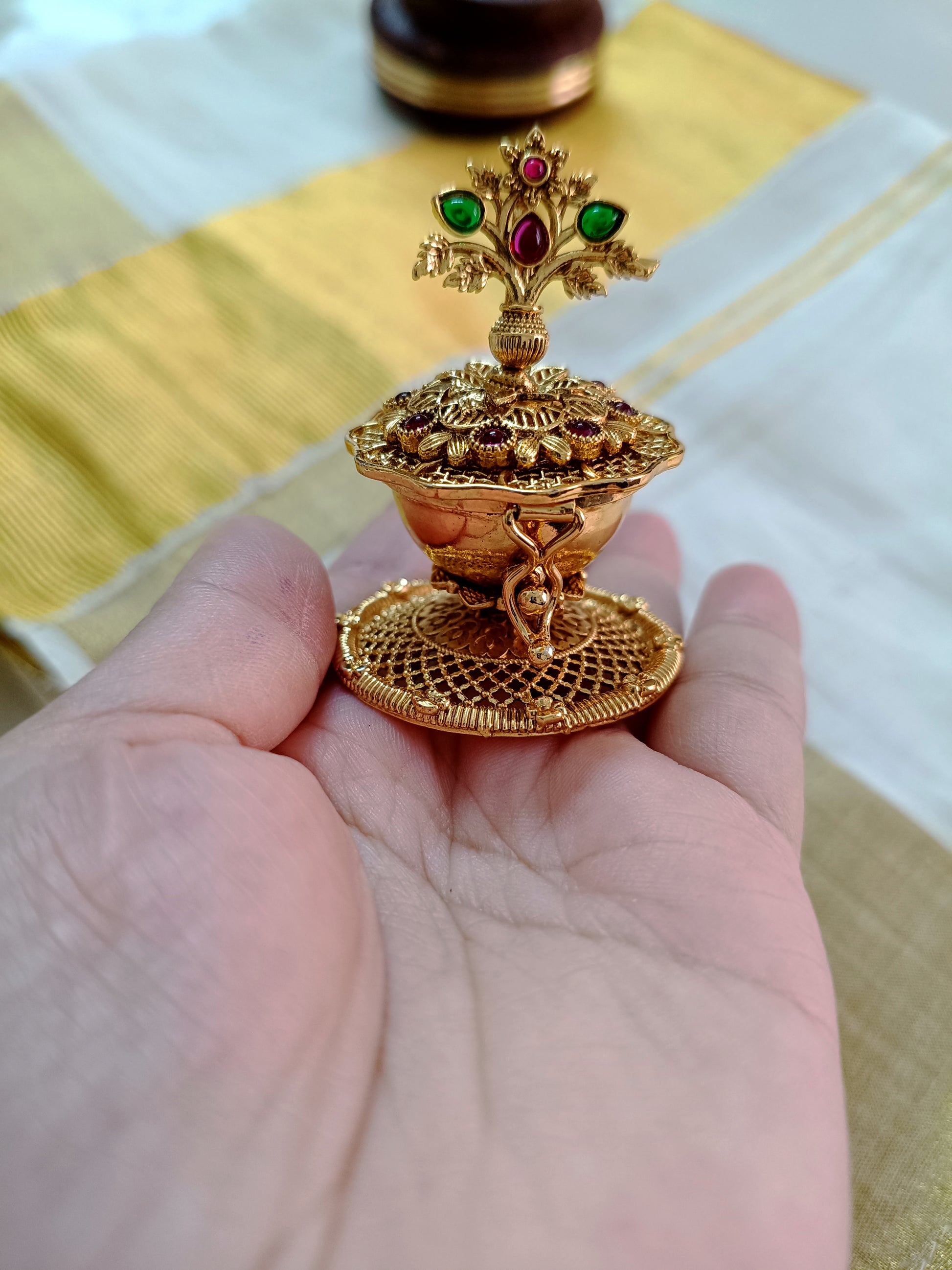 Floral Kum Kum Box V2