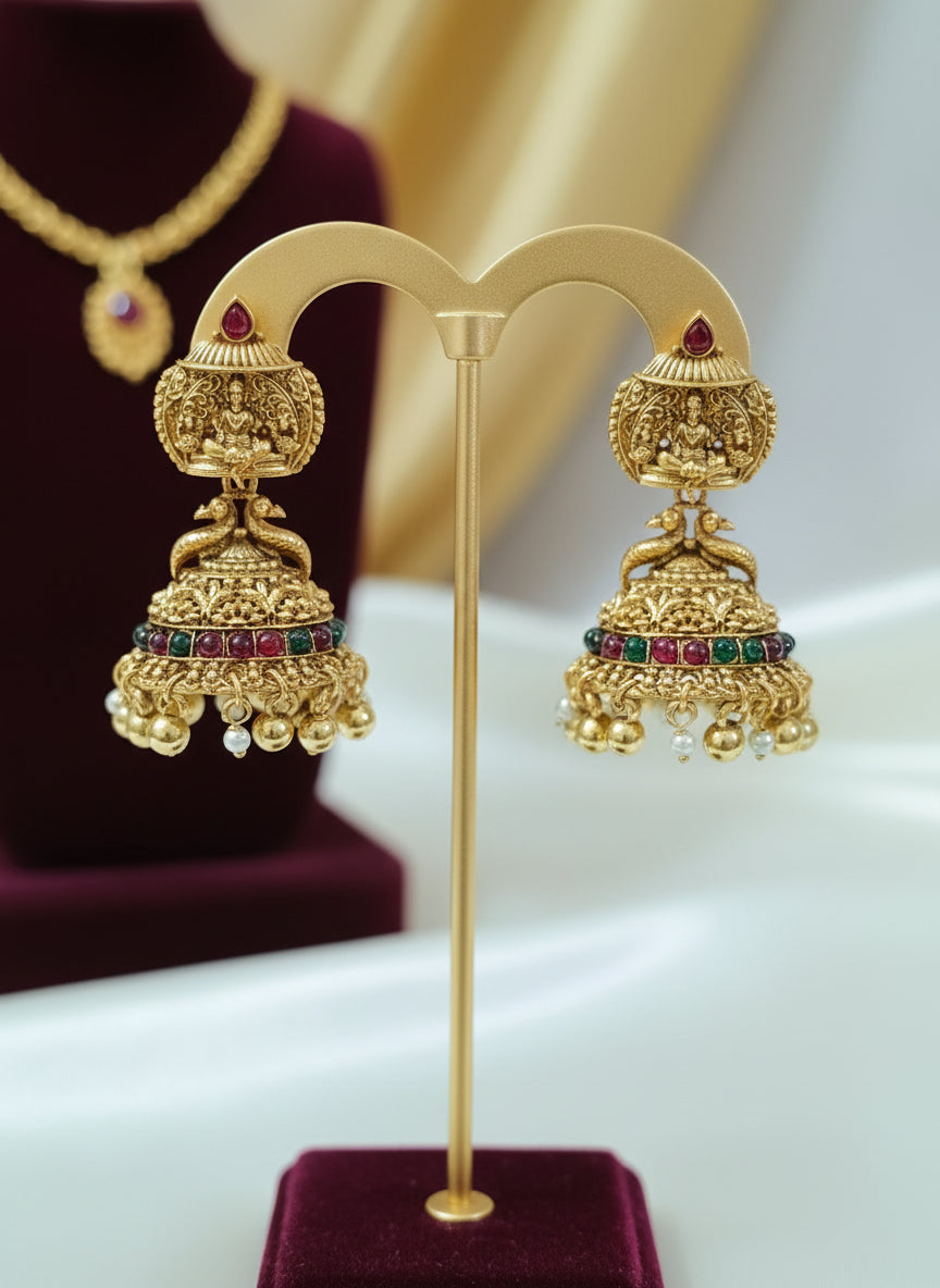 Lakshmi Pearl Drop Jhumka Earring