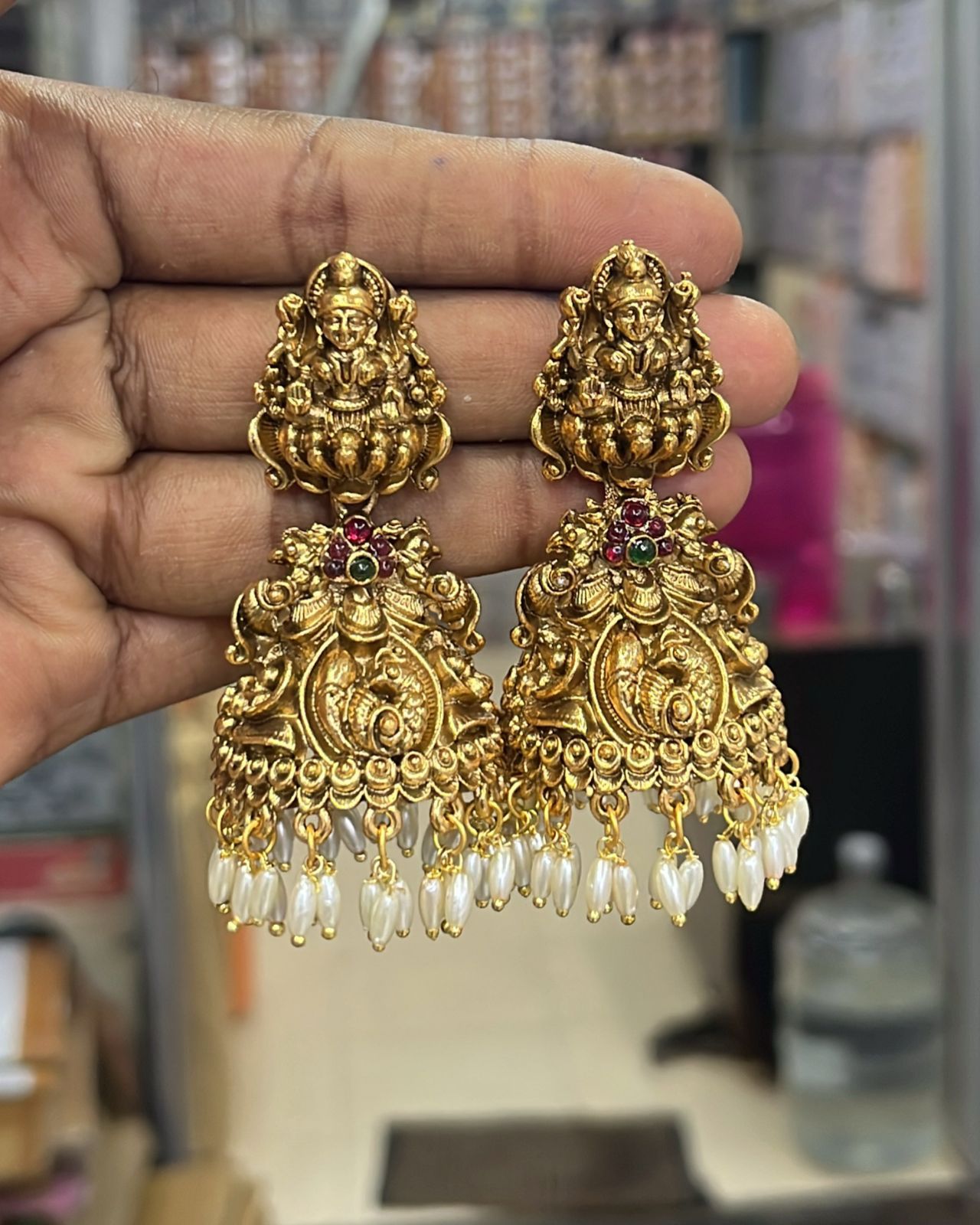 Lakshmi Jhumka Rice Pearl drop