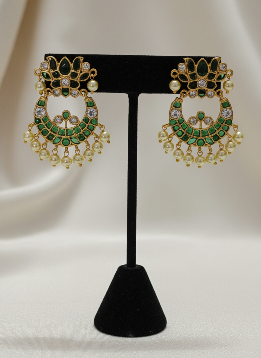 Kemp Stone Chandbali Earring