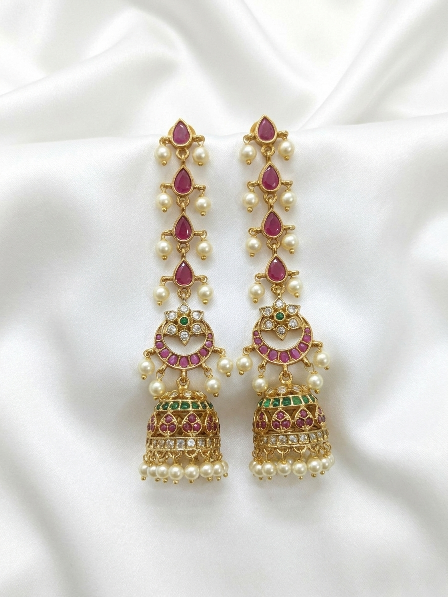 Floral Matti Jhumka Earring