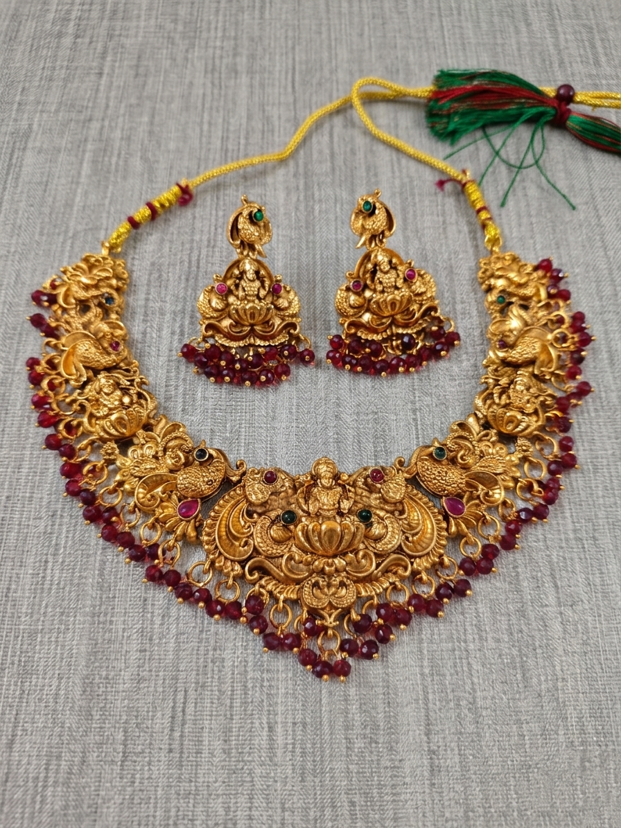 Mahalakshmi Nagas Beaded Necklace