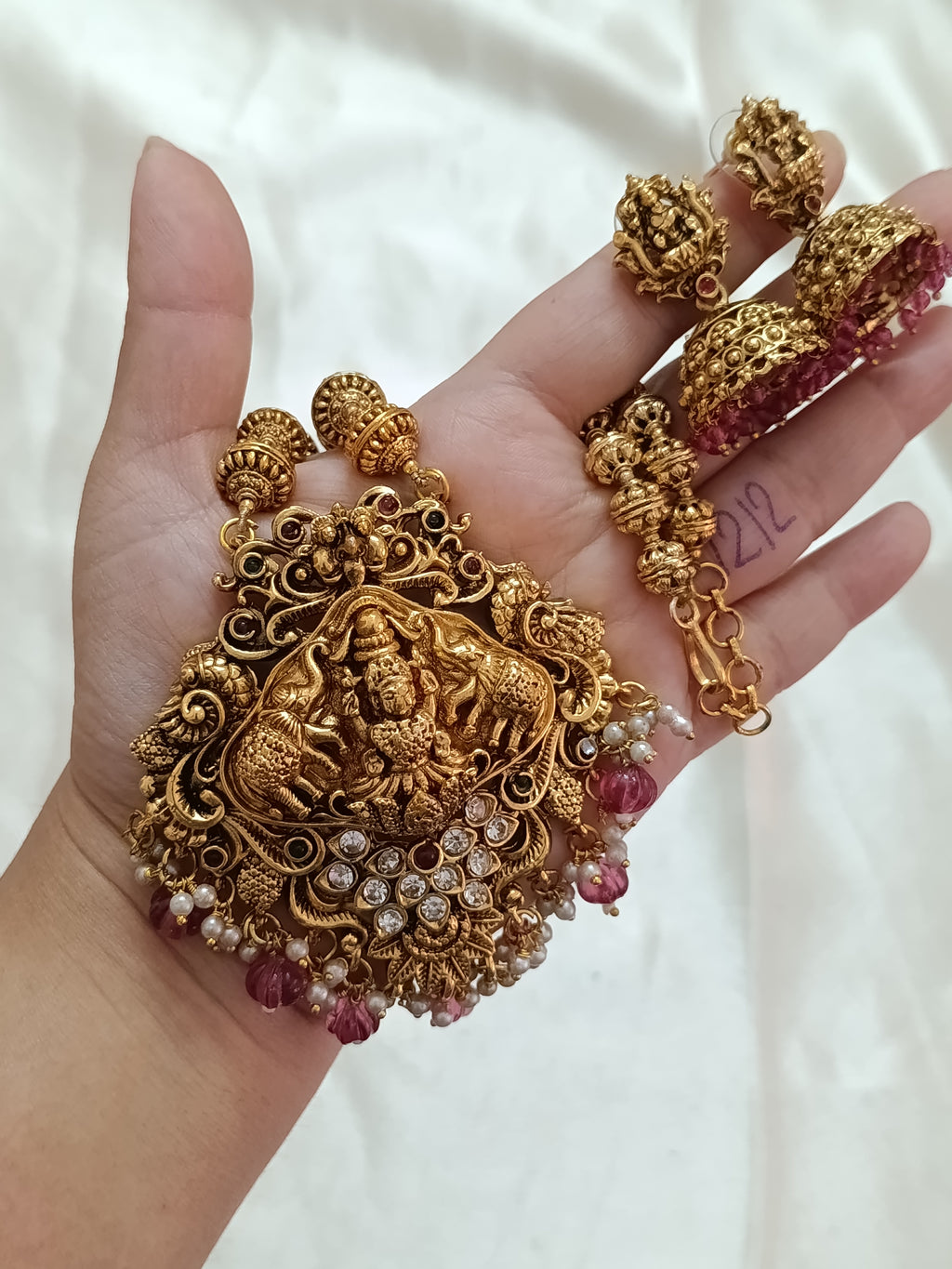 Temple Lakshmi Heavy Long Necklace