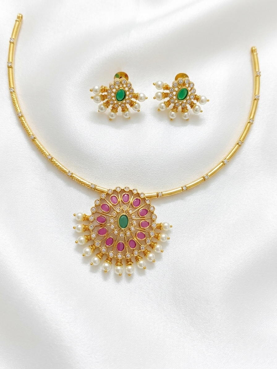 Simple Hasli Necklace Set