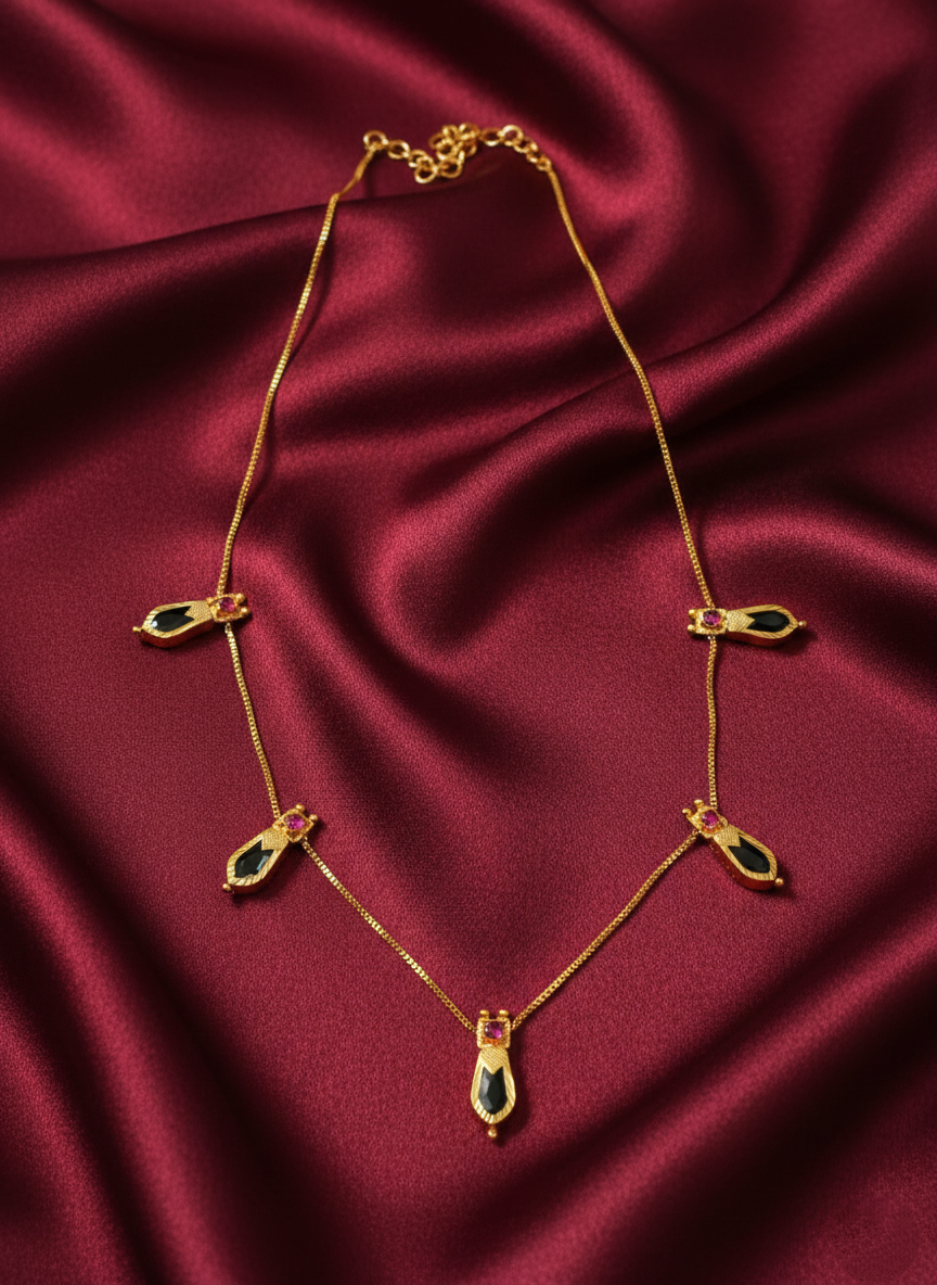 Micro Polish Nagapadam Chain Necklace Set