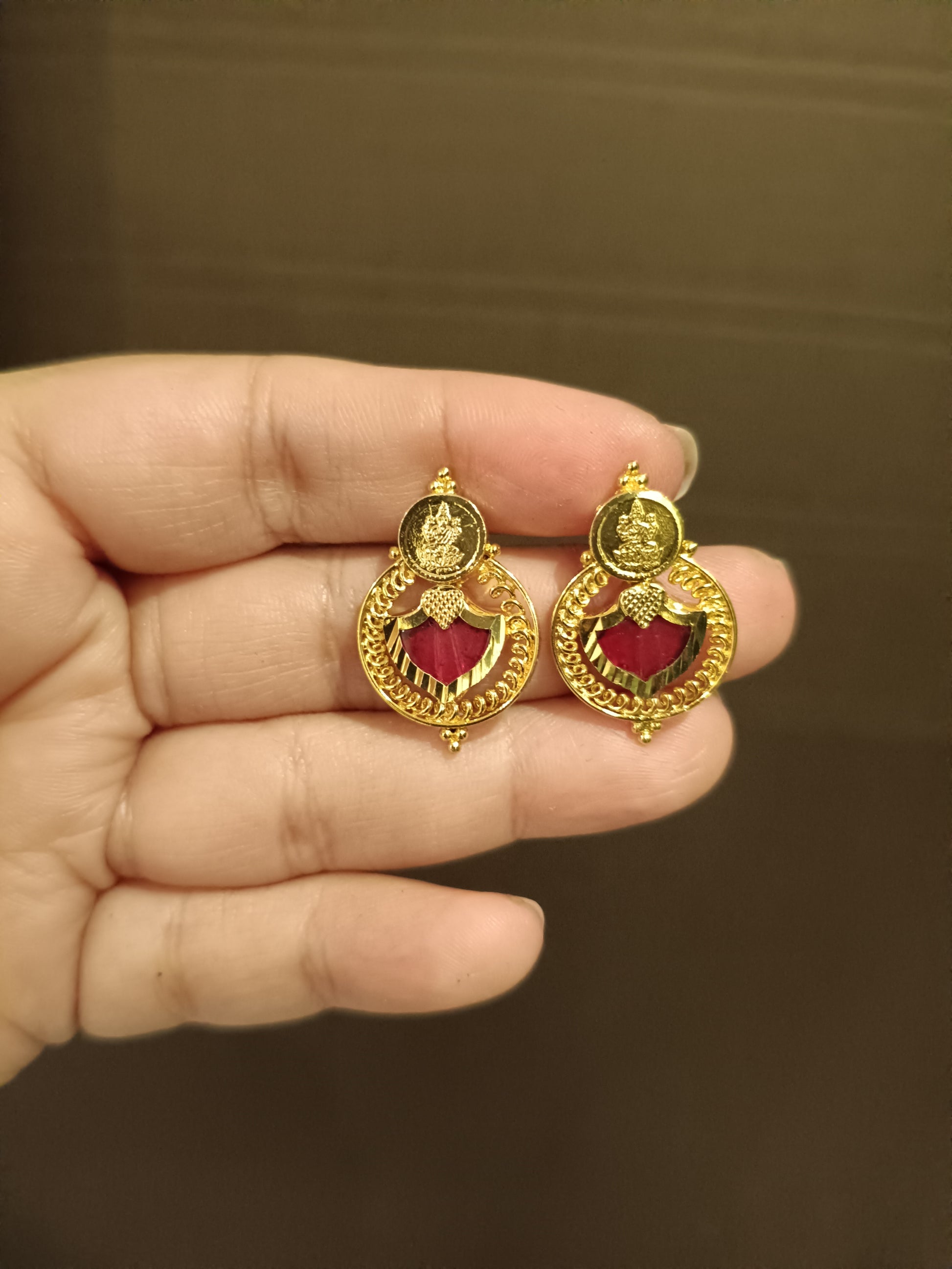 Micro Polish Lakshmi Palakka Earring