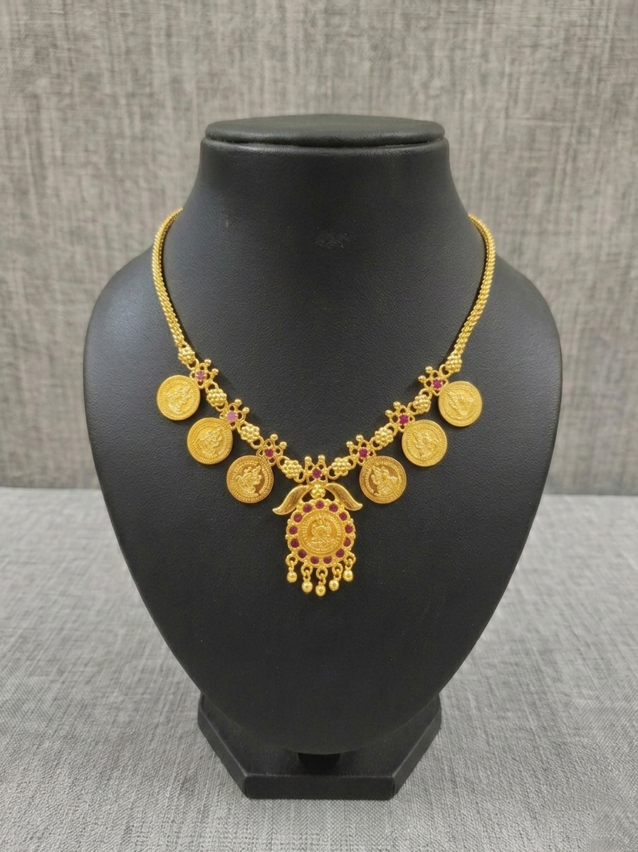 Micro Polish Coin Necklace Set V4