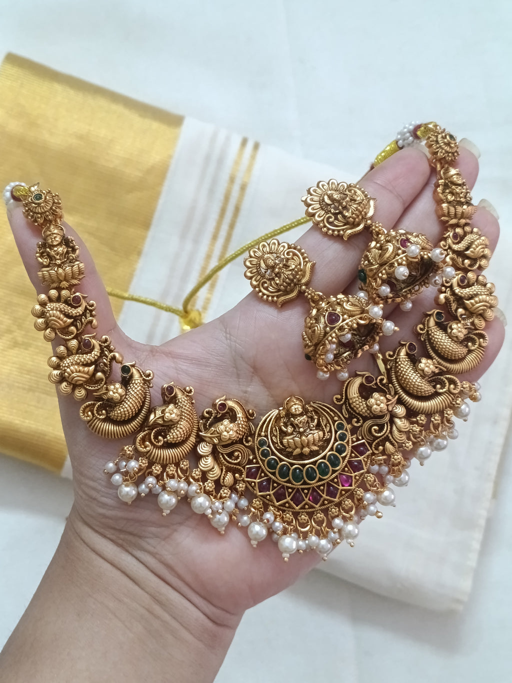 Lakshmi Nagas Necklace Set V24