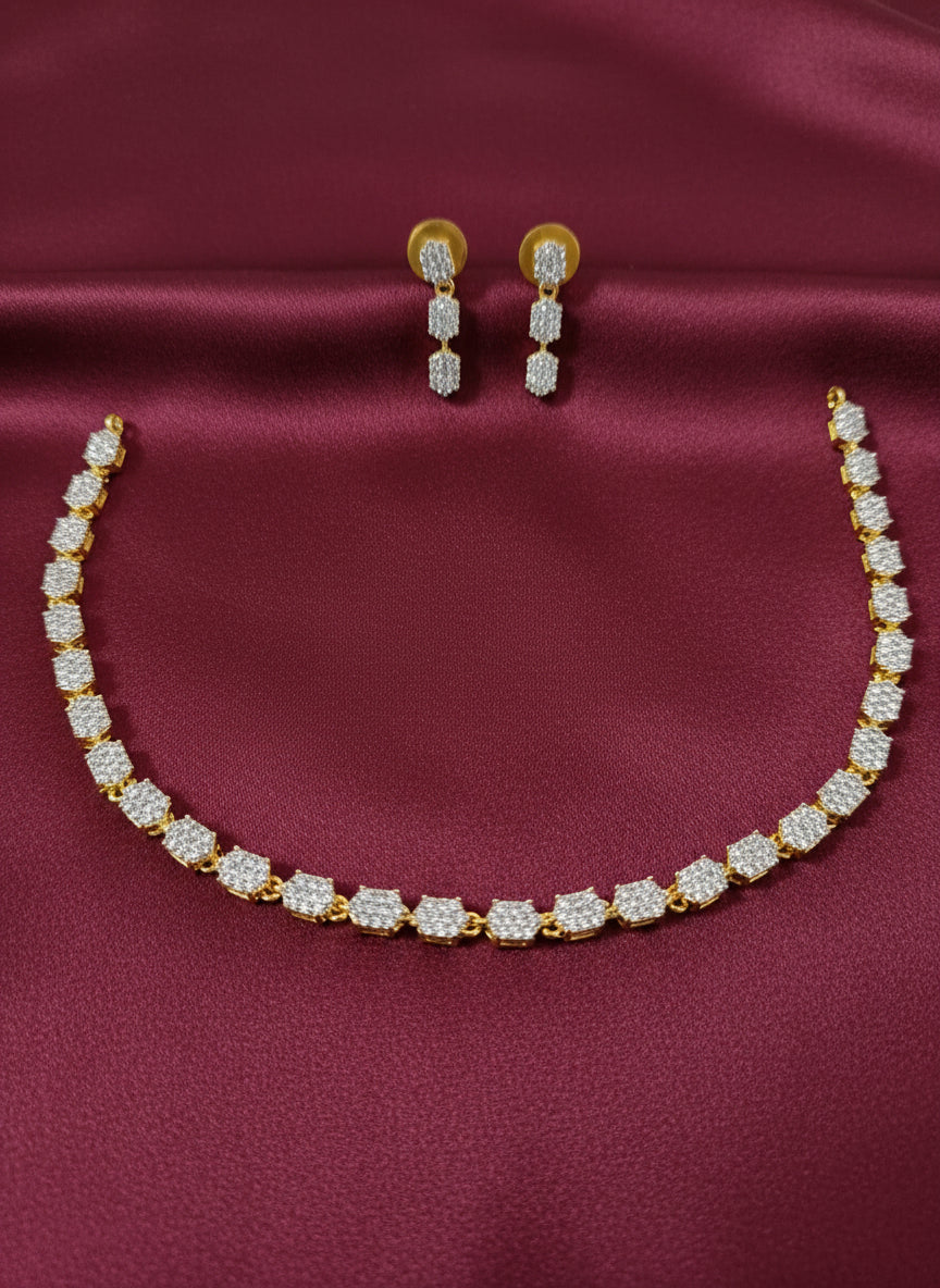 AD Stone Necklace Set V35