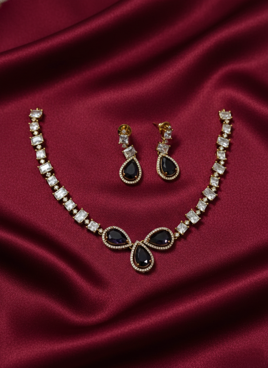 Diamond Replica Necklace Set V1
