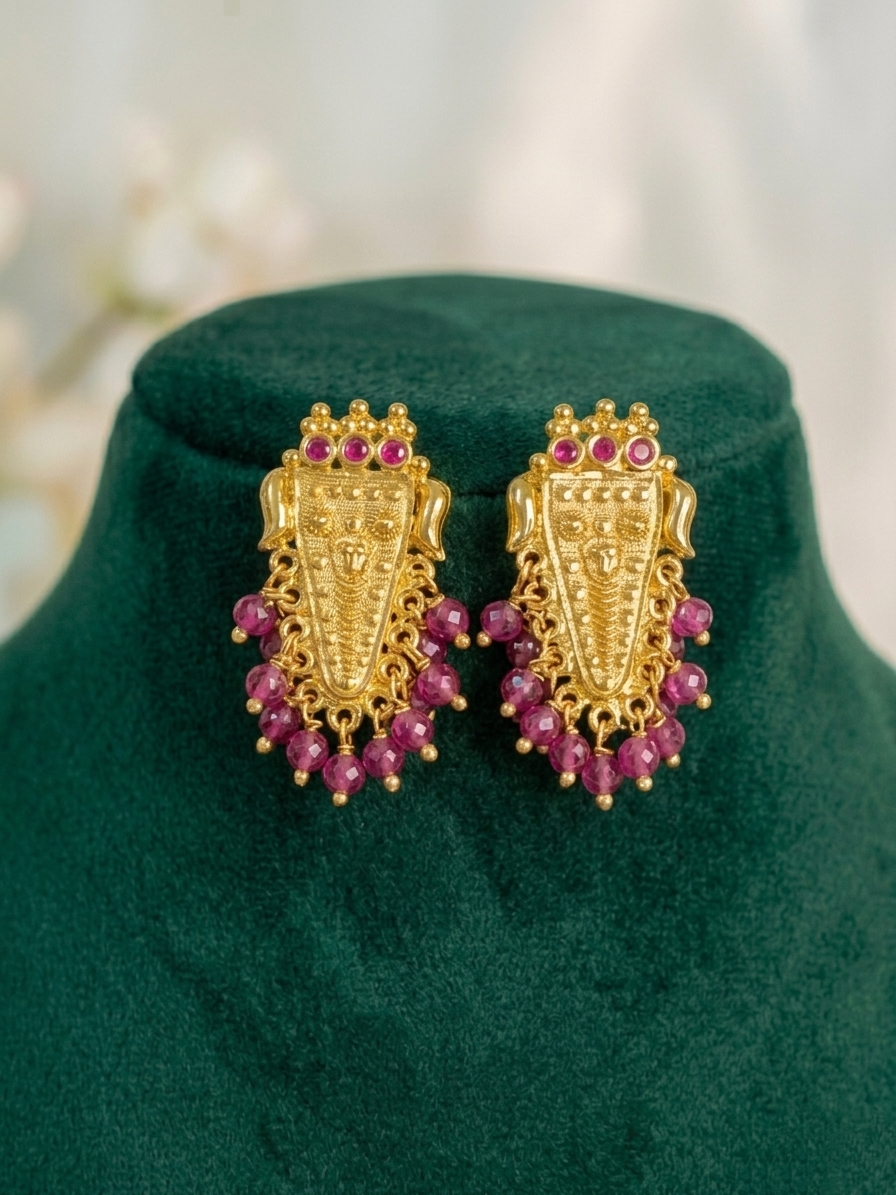 Micro Polish Nettipattam Earrings