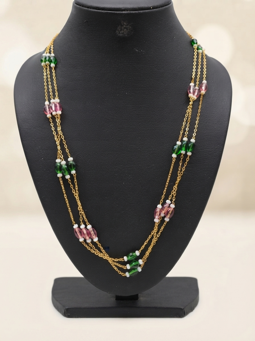 Multi Layer Pearl Long necklace V2