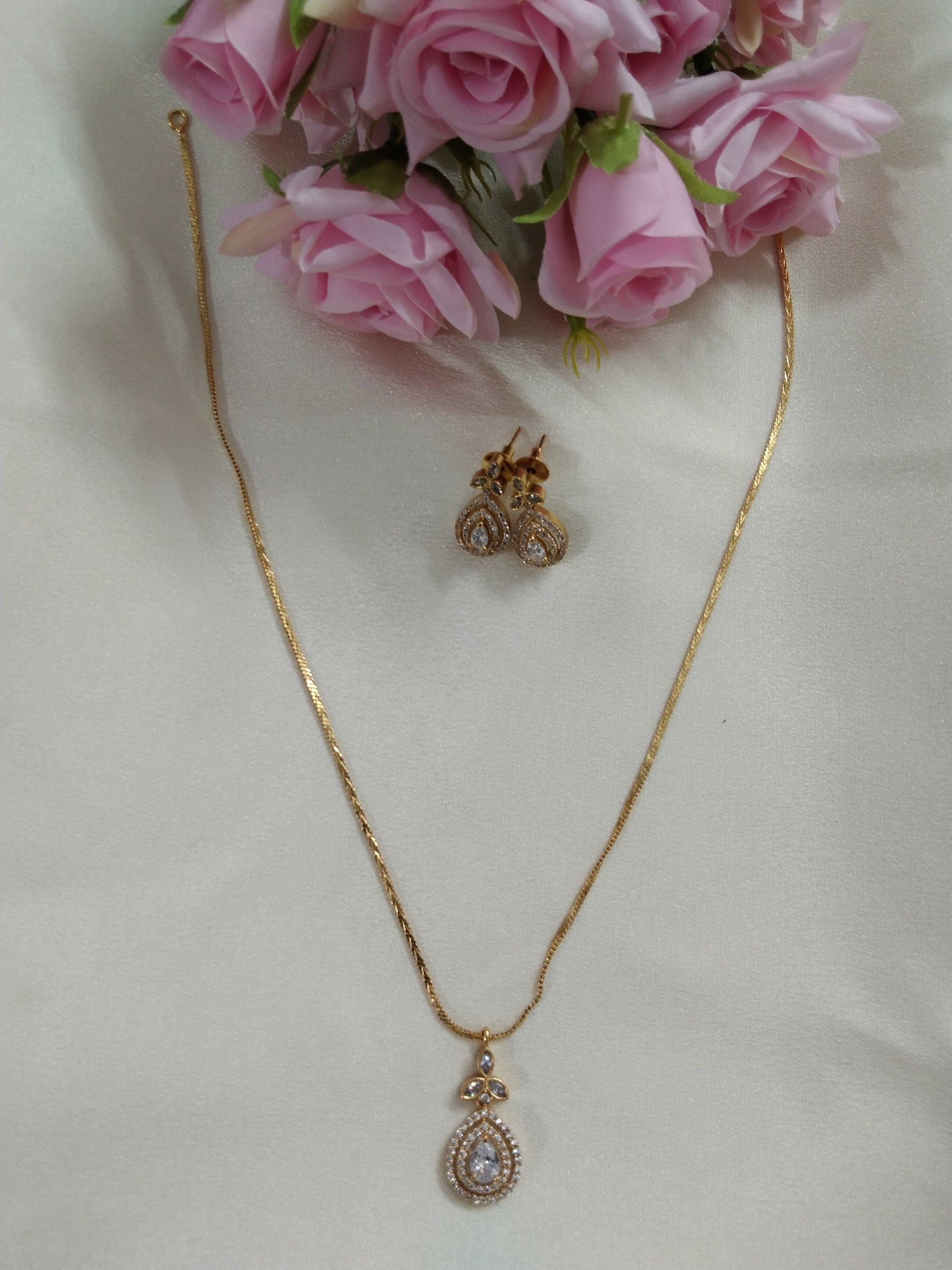 AD Pendant Long Necklace Set