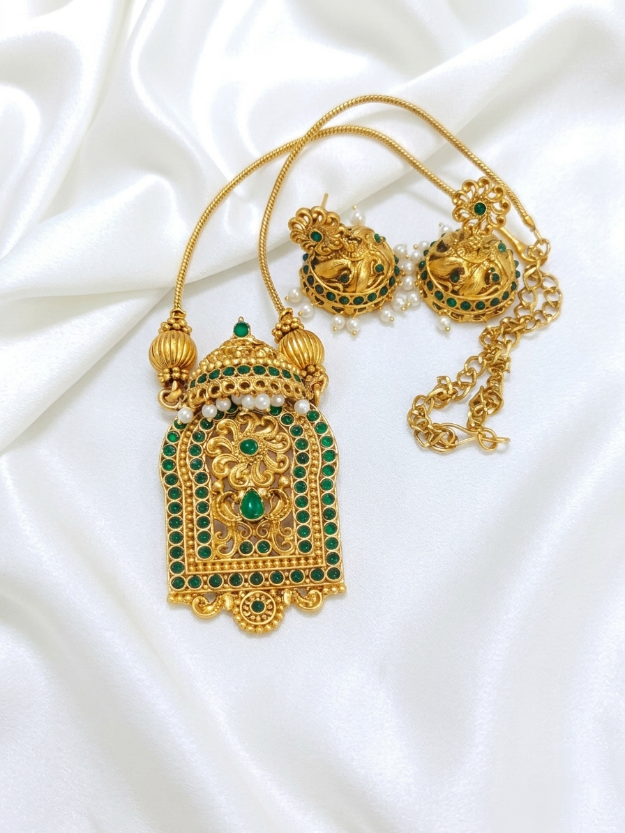 Low Budget Non Idol Pendant Necklace Set V10