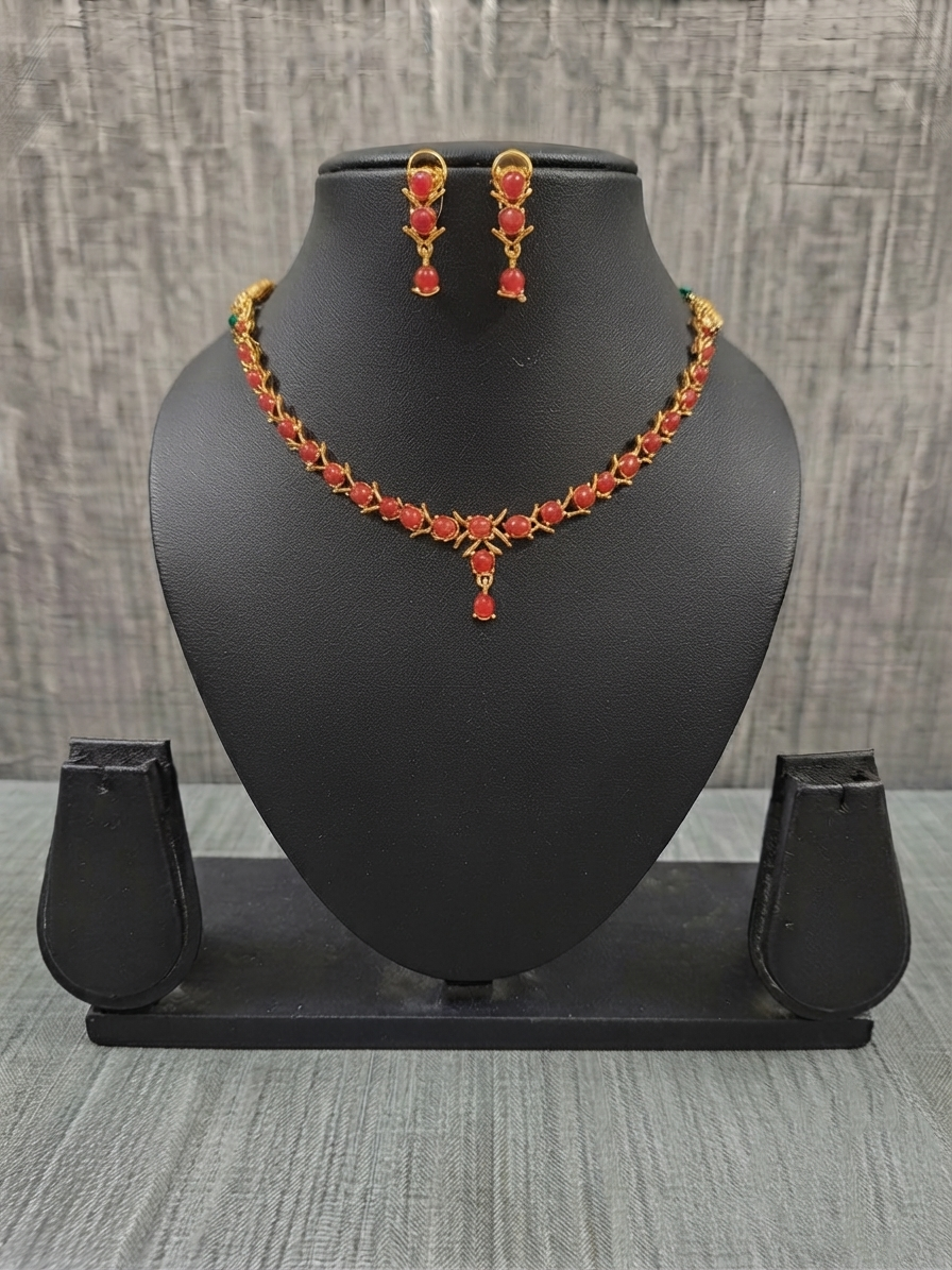 Micro Polish Coral Necklace Set