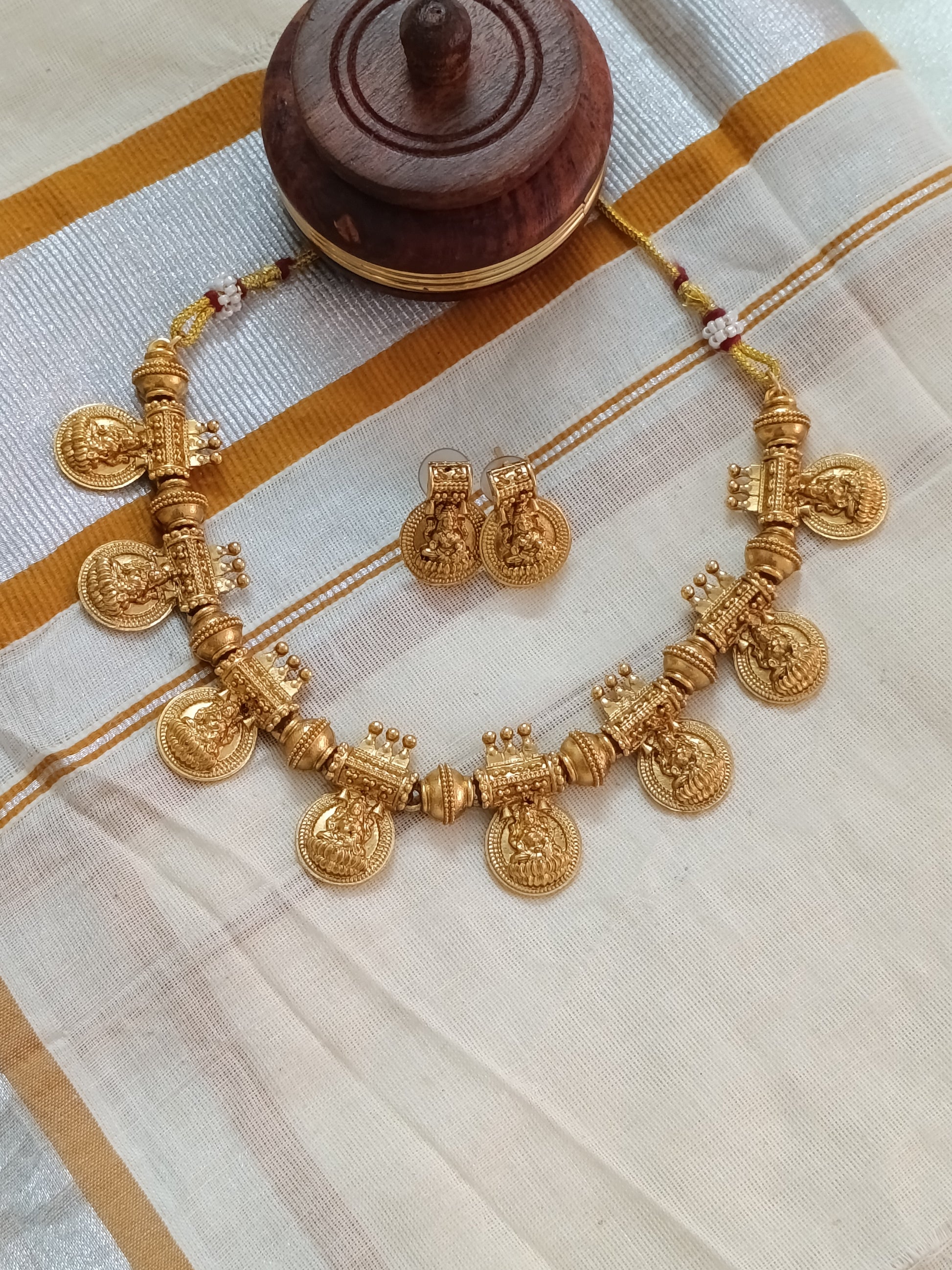 Traditional Lakshmi Coin Necklace Set V2