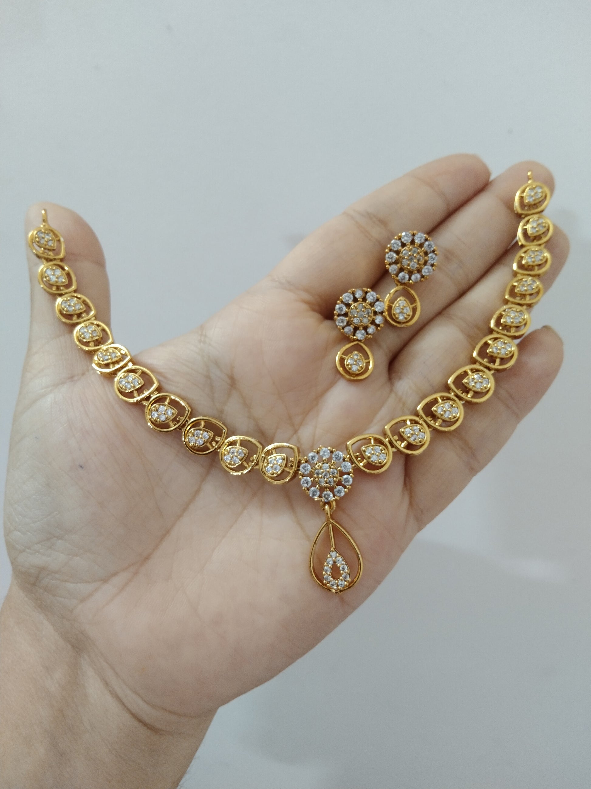 AD Stone Necklace Set V4