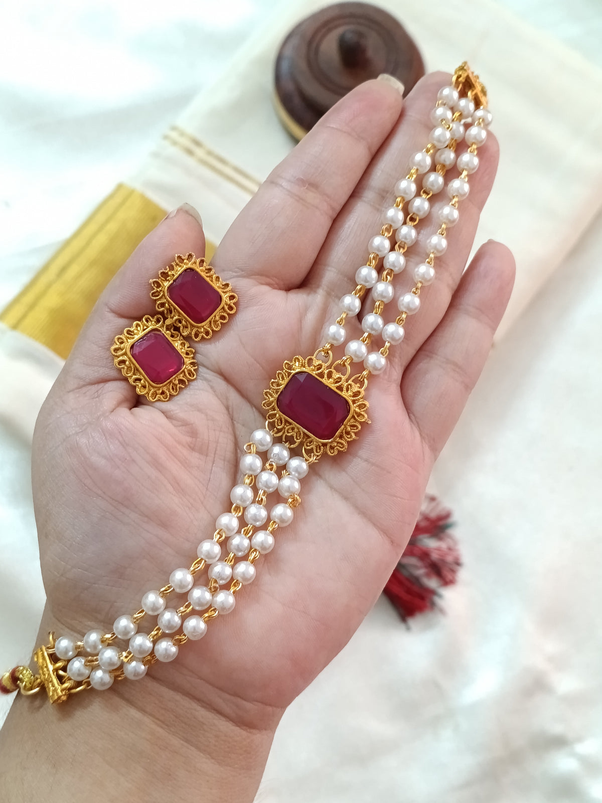 Low Budget Sufi Pearl Choker Set