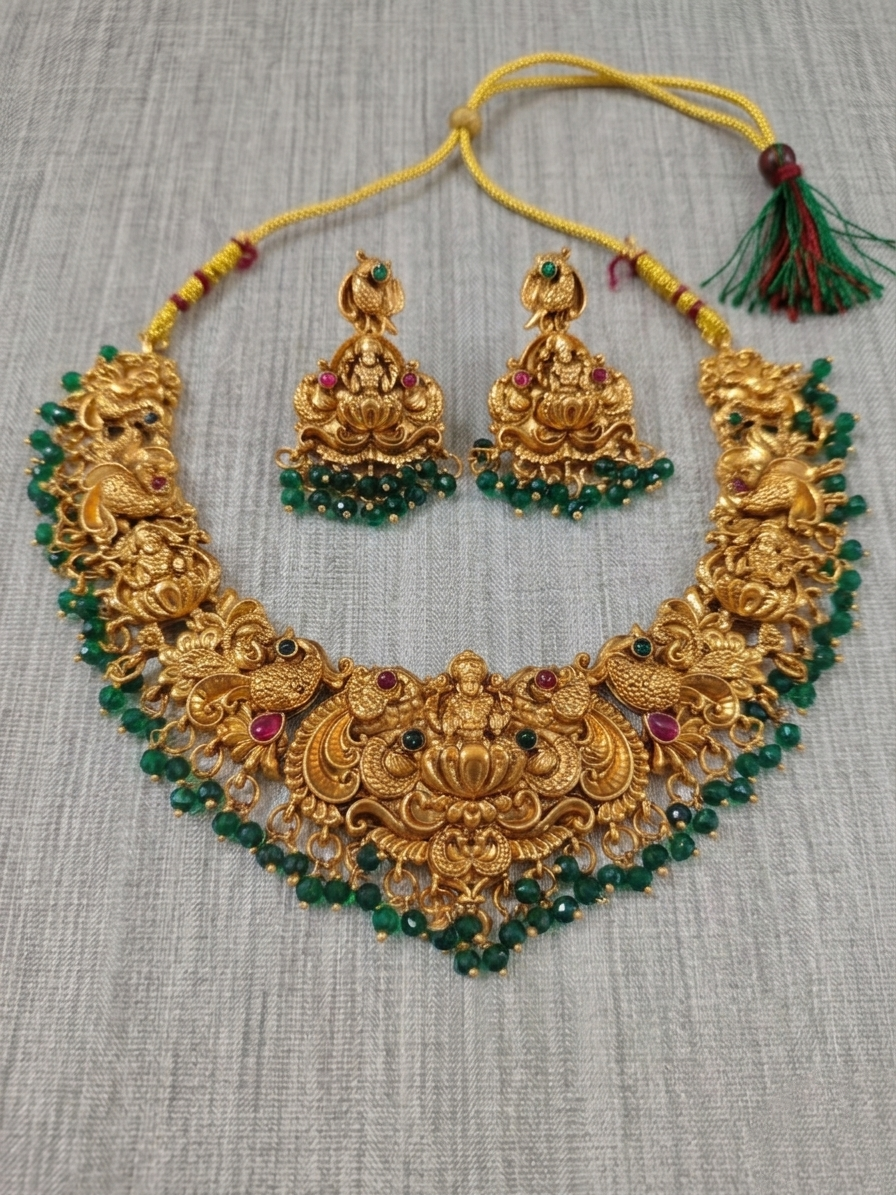 Mahalakshmi Nagas Beaded Necklace