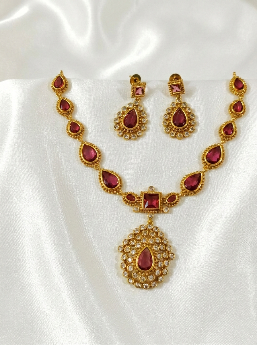 Jyothika Inspired Necklace Set V3