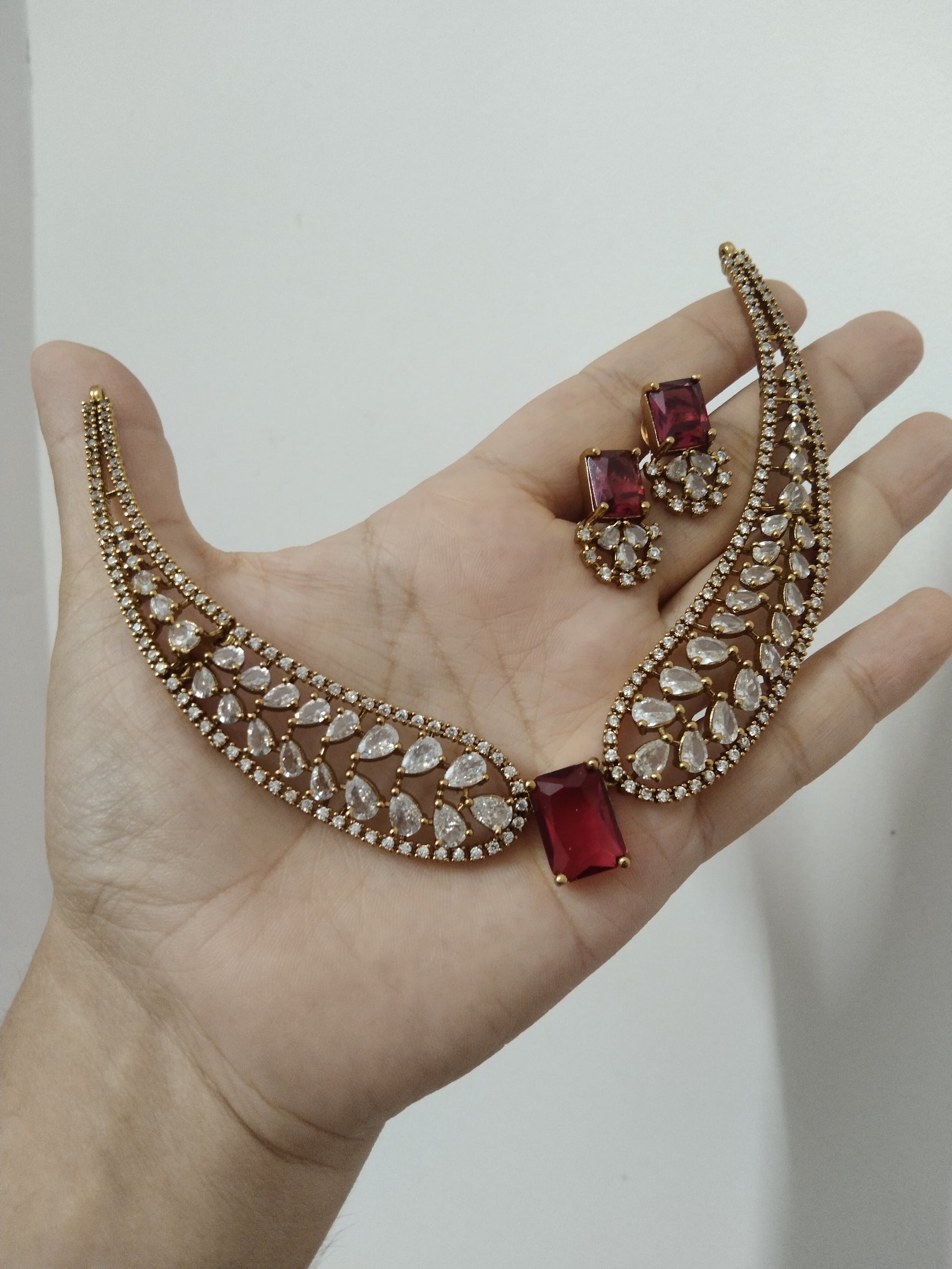 AD Stone Necklace Set V17
