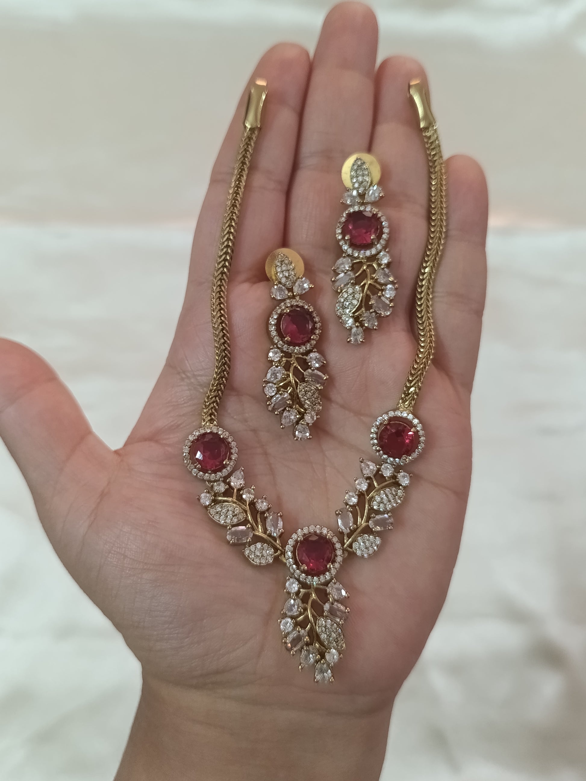 AD Flower Necklace Set V46