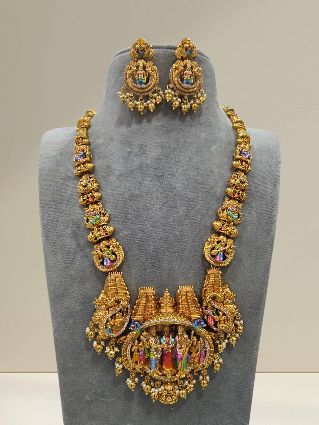 Premium Quality Divine Kalyanam Long Necklace Set