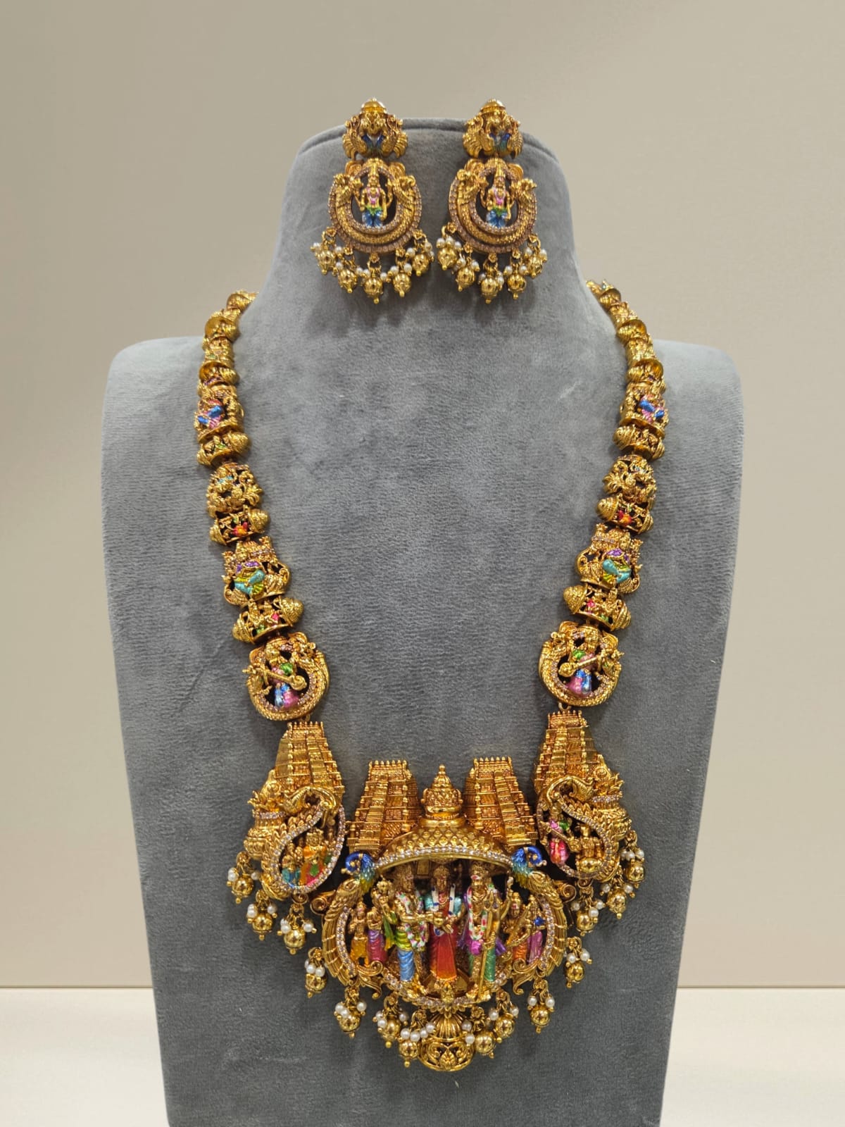 Premium Quality Divine Kalyanam Long Necklace Set