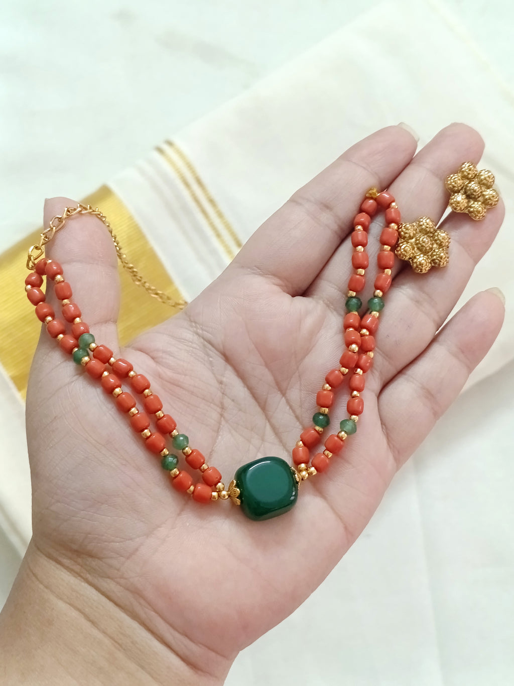 Coral Choker Set
