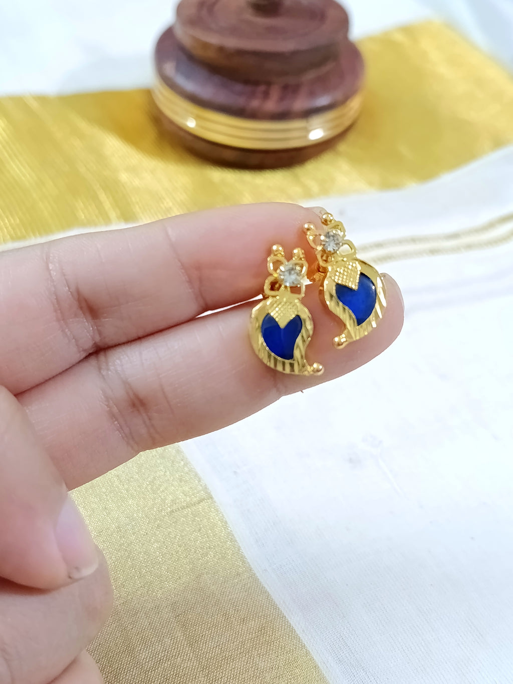 Micro Polish Palakka Mango Earring