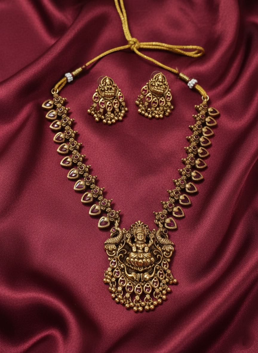 Palakka Lakshmi Necklace Set V3