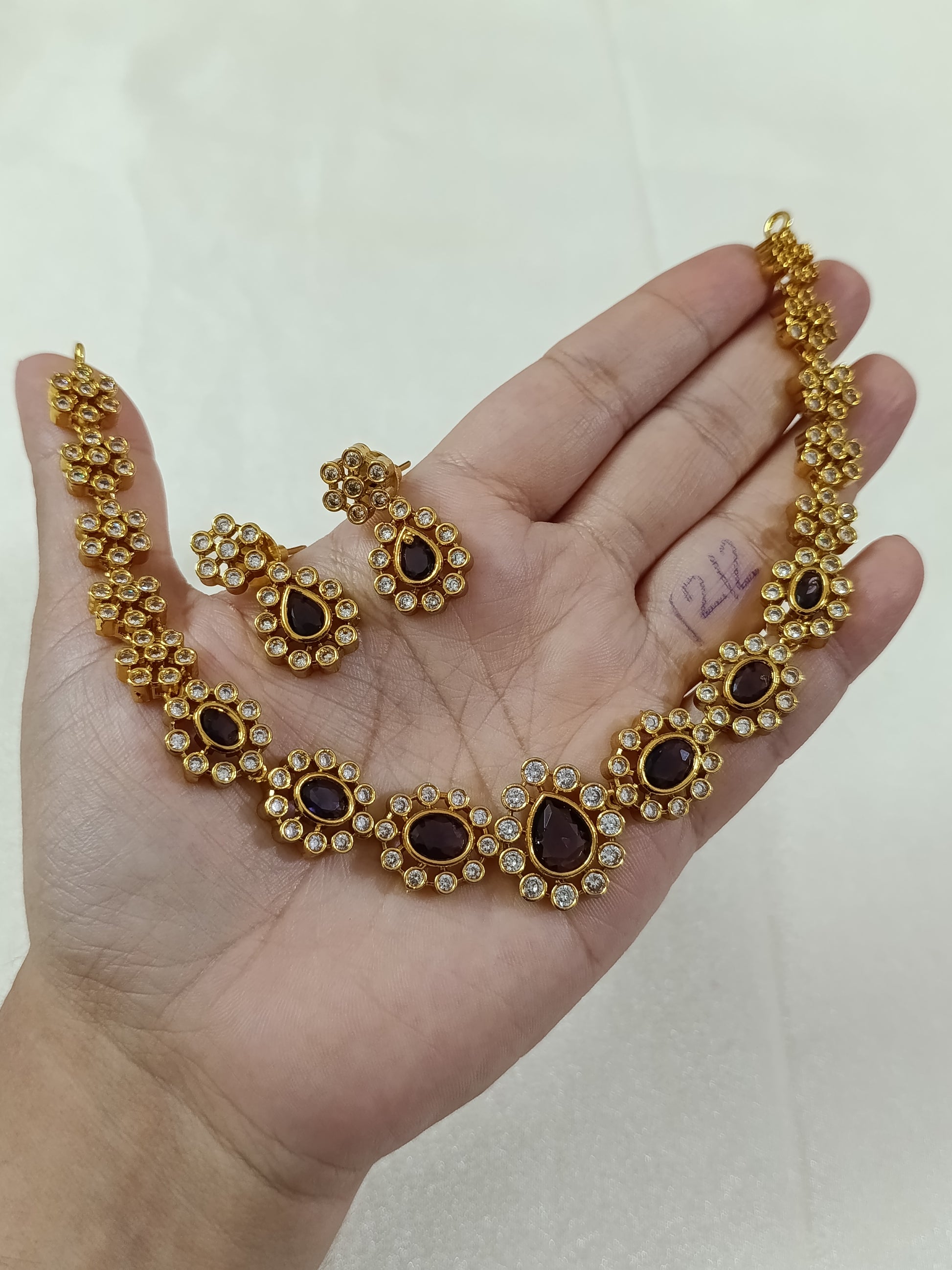 AD Pushpa Necklace Set