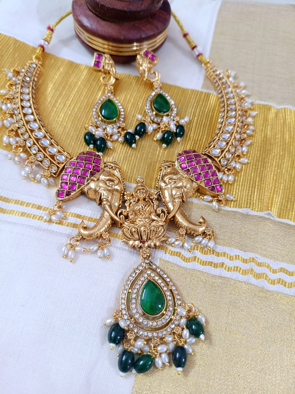 Gajalakshmi Necklace Set V3