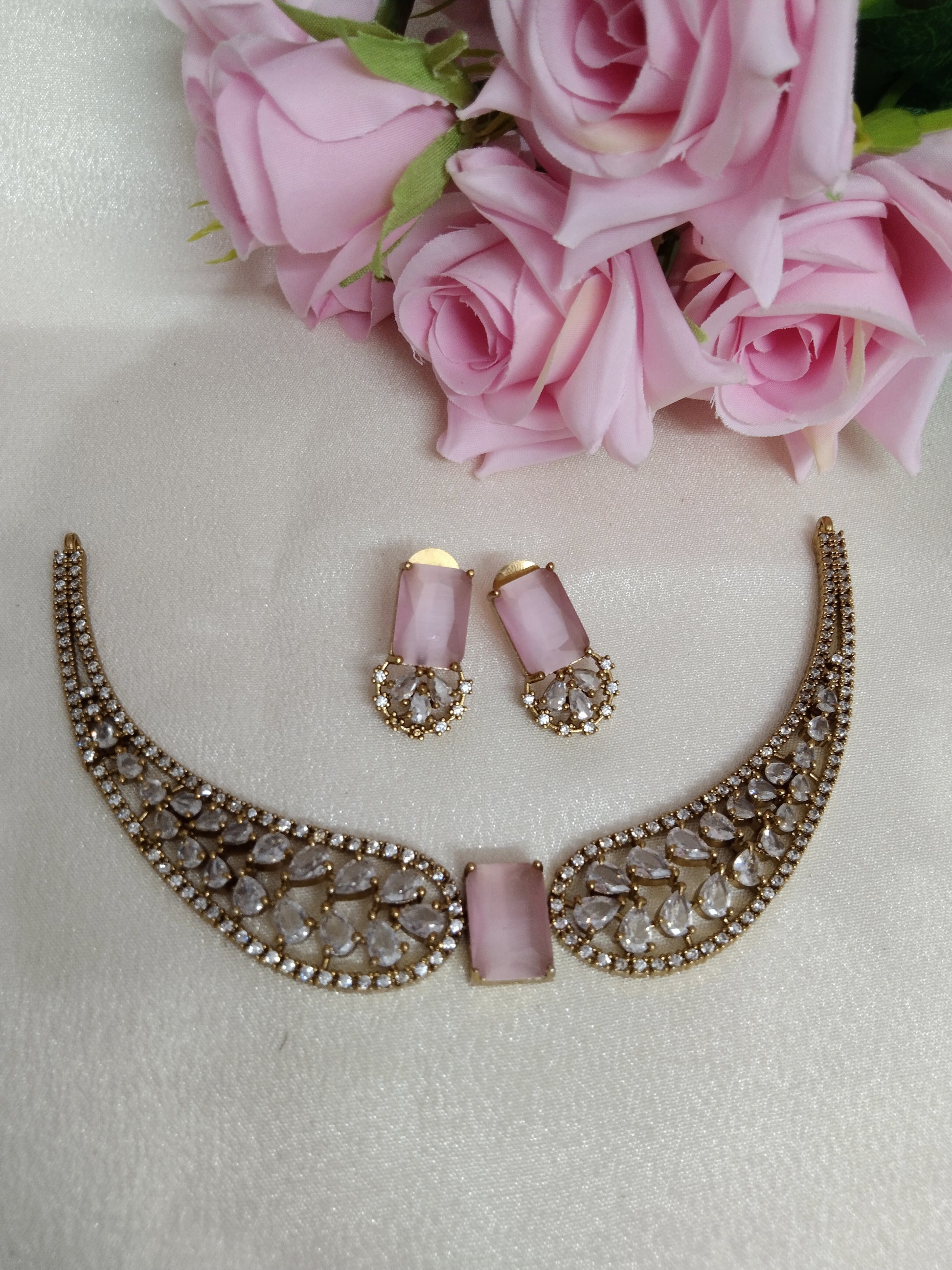AD Stone Necklace Set V17