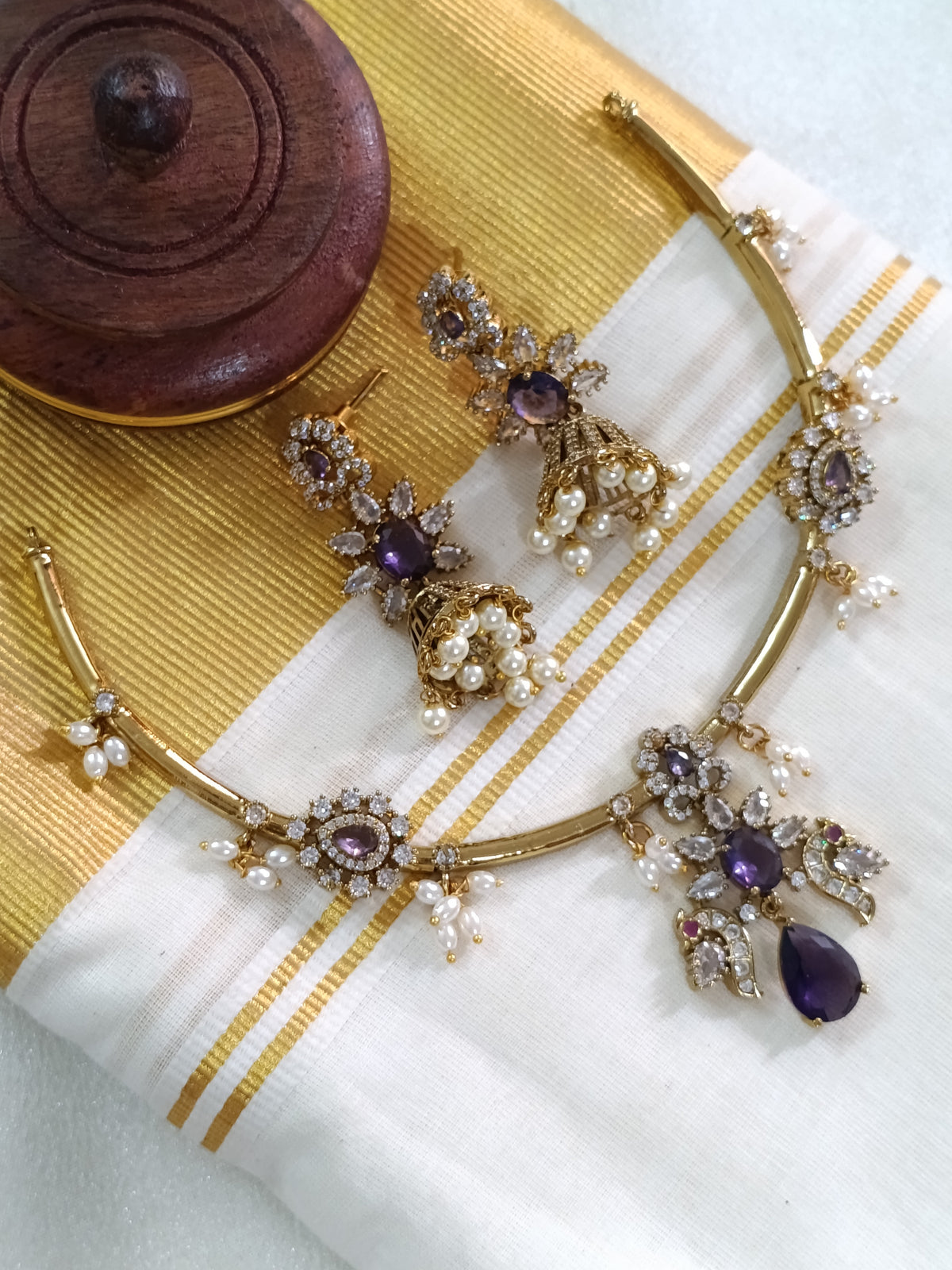 AD Flower Hasli Necklace Set V2