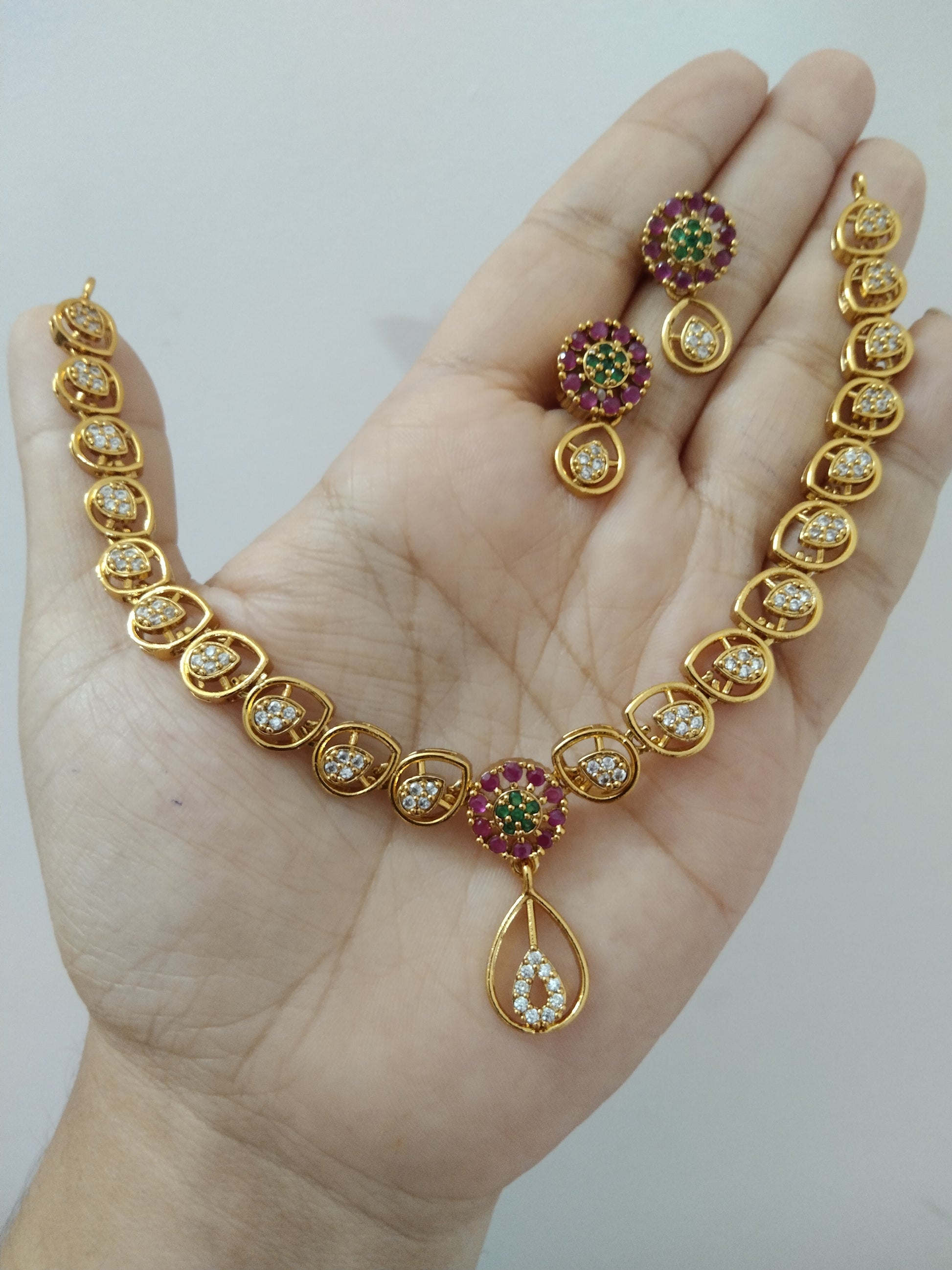AD Stone Necklace Set V4