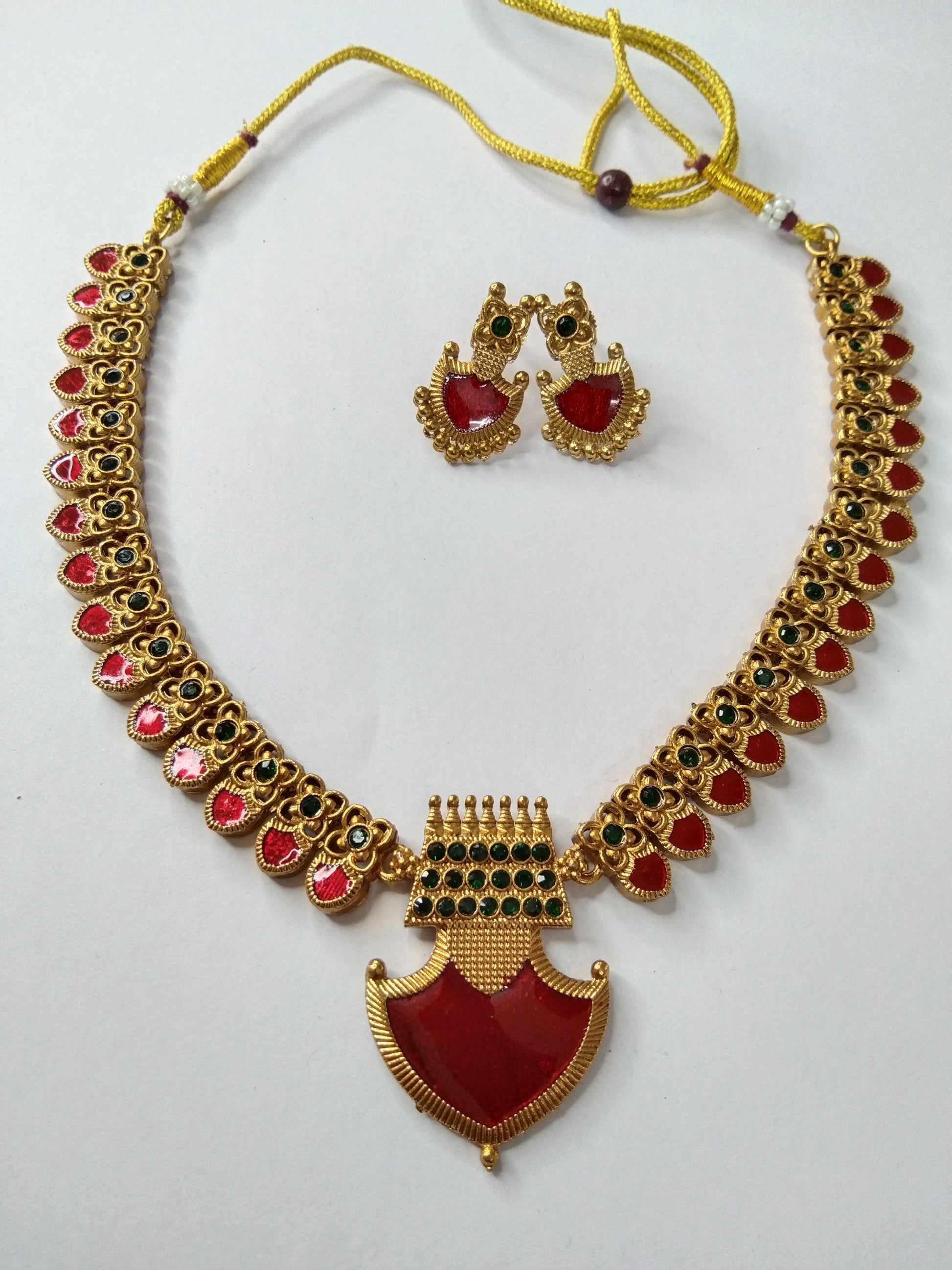 Traditional Palakka Necklace set V5
