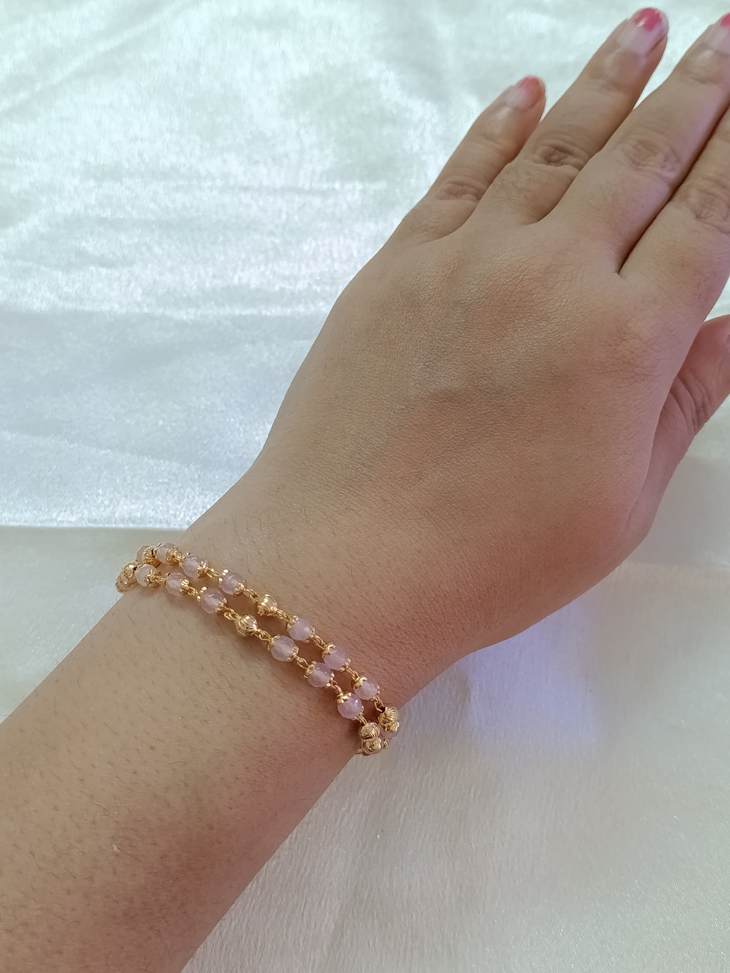 Micro Polish Beaded 2 Layer Bracelet
