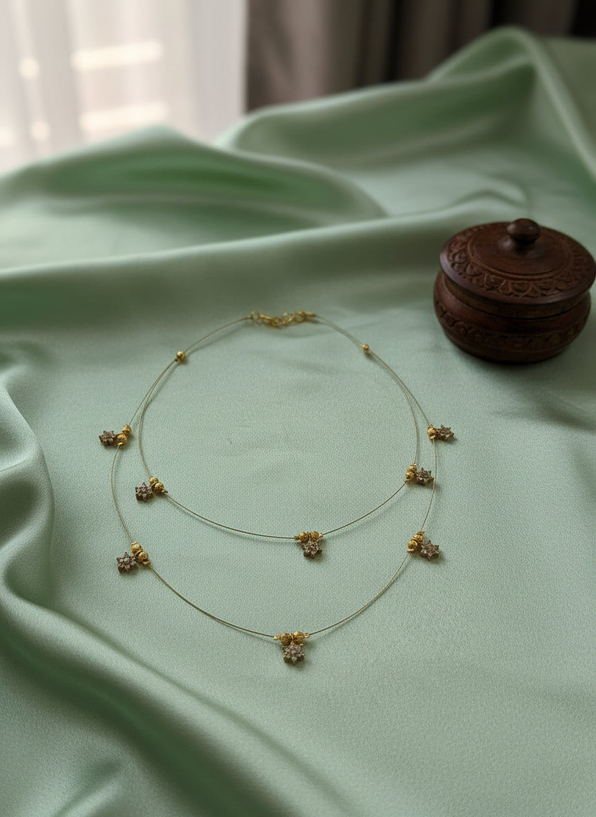 2 Layer AD Flower Invisible Chain Set