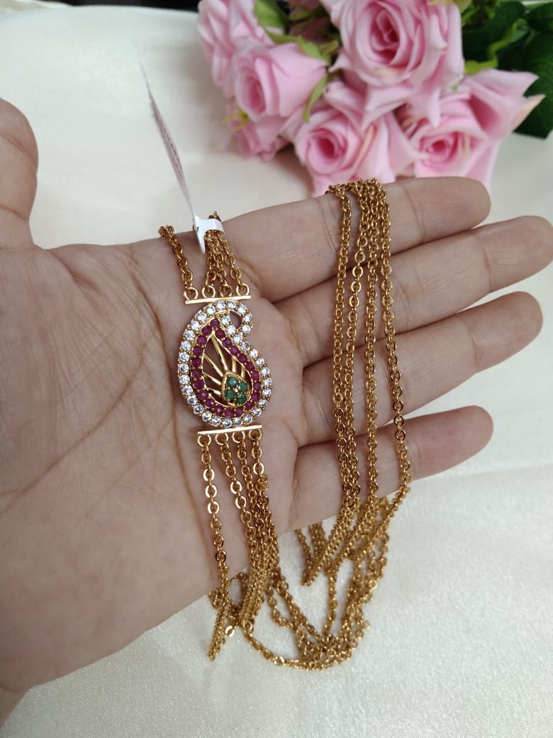 Chandra haram Long Necklace Set V3