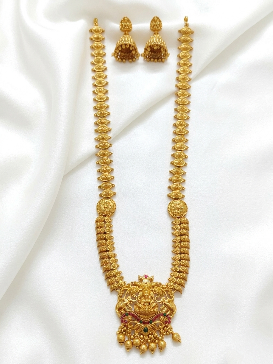 Lakshmi Long Necklace Set V3