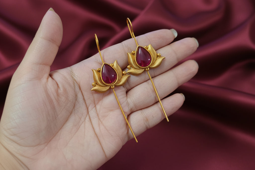 Fusion Lotus Hook Earring