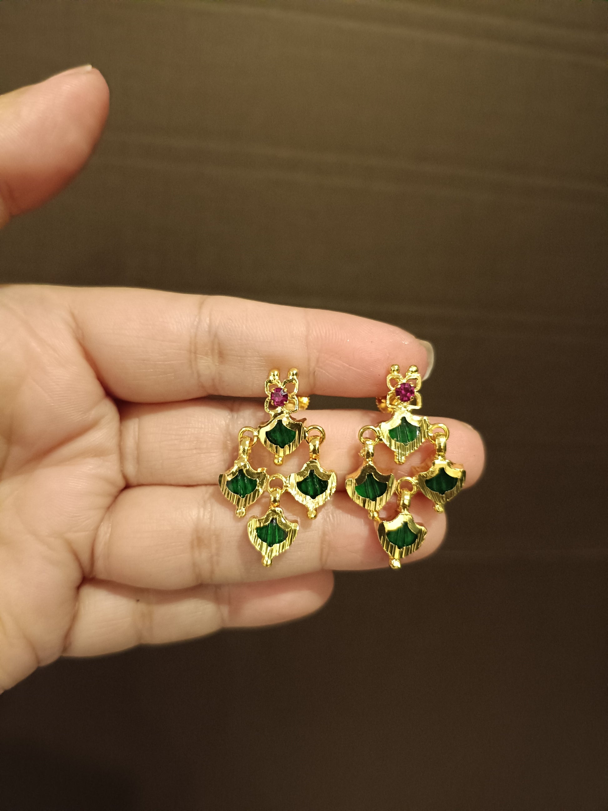Micro Polish Palakka Drop Earring